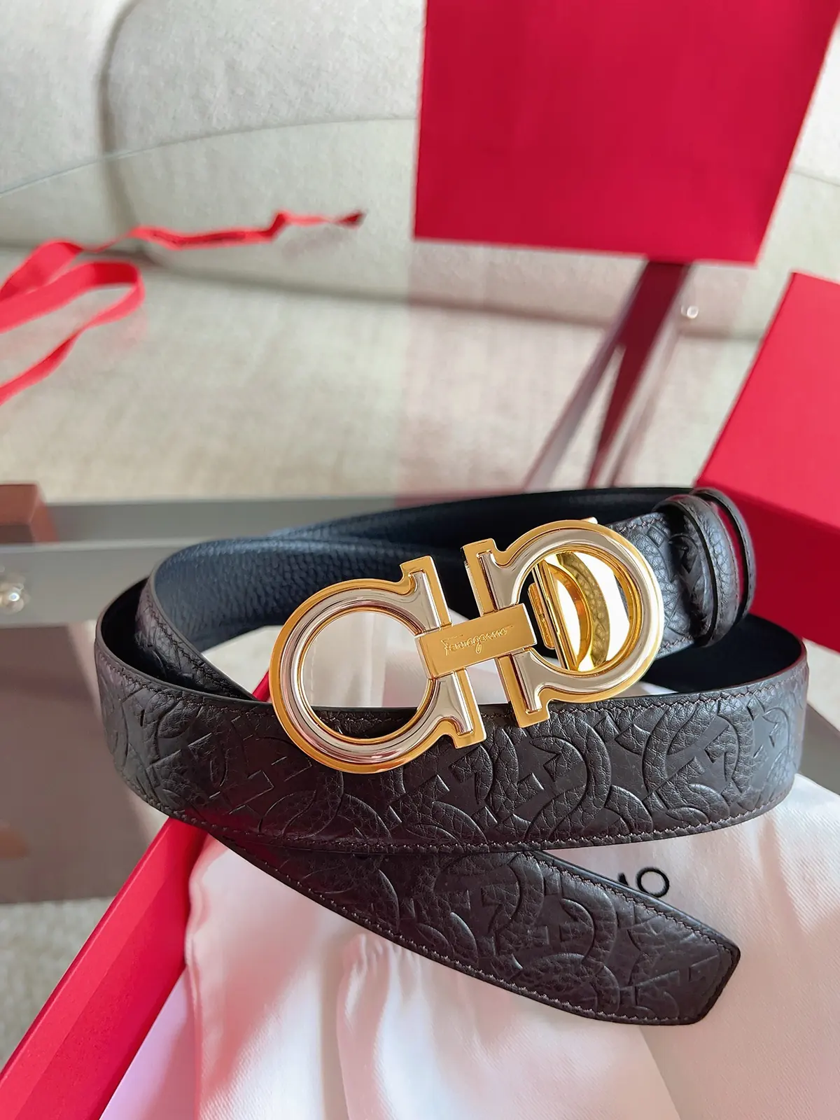 Ferragamo（男） Style Leather Men's Belts Lookbook Reference image 6