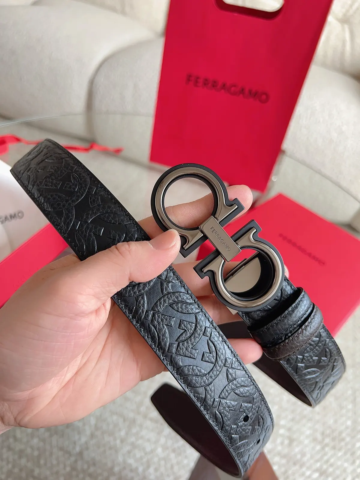 Ferragamo（男） Style Leather Men's Belts Lookbook Reference image 2