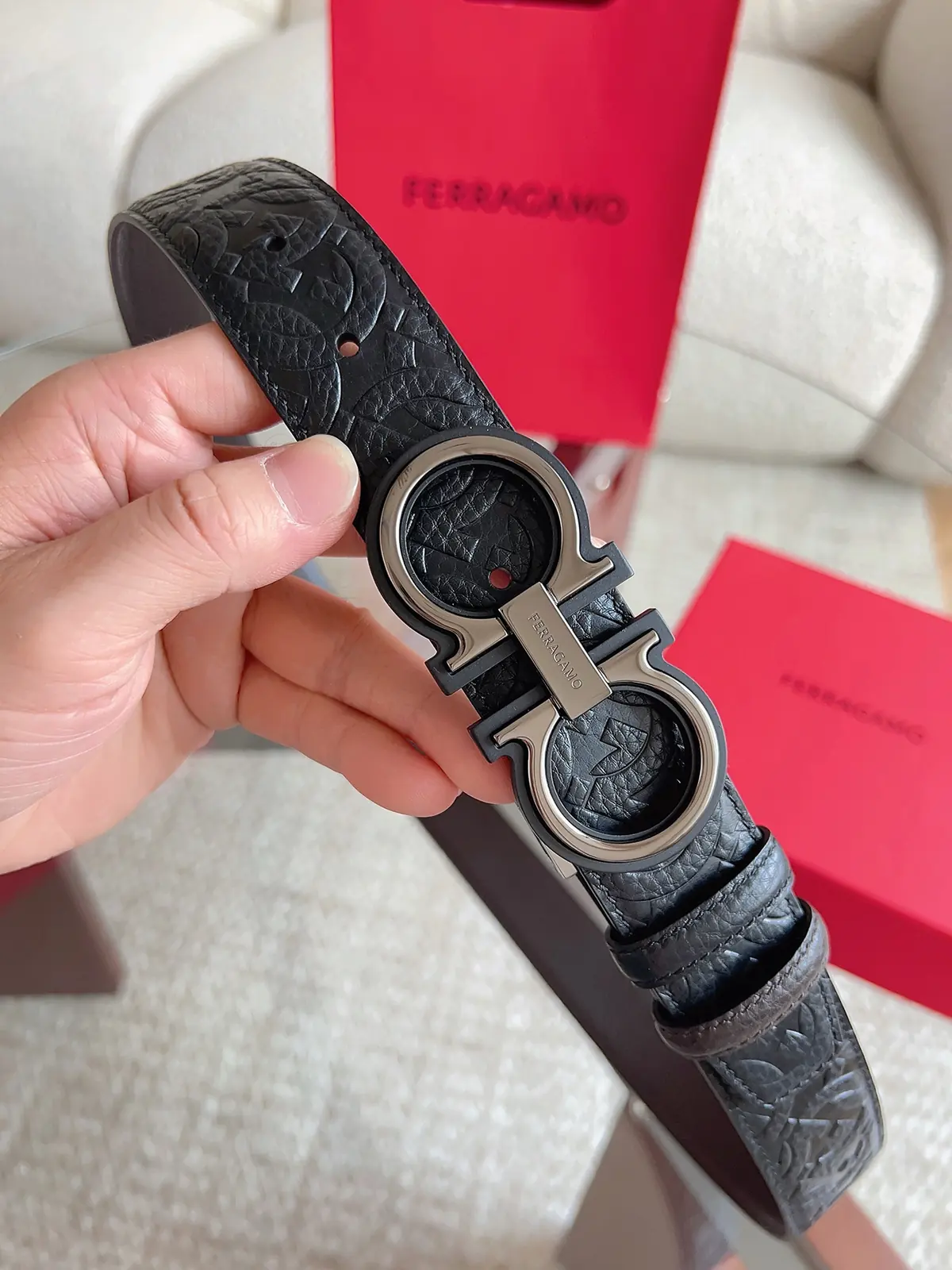 Ferragamo（男） Style Leather Men's Belts Lookbook Reference image 3