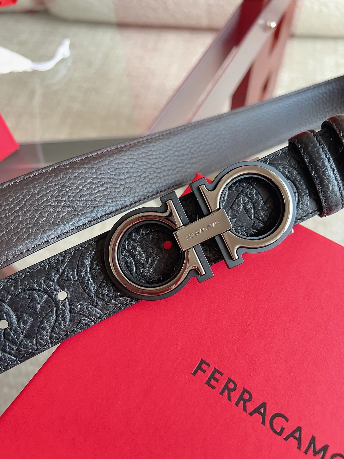 Ferragamo（男） Style Leather Men's Belts Lookbook Reference image 4