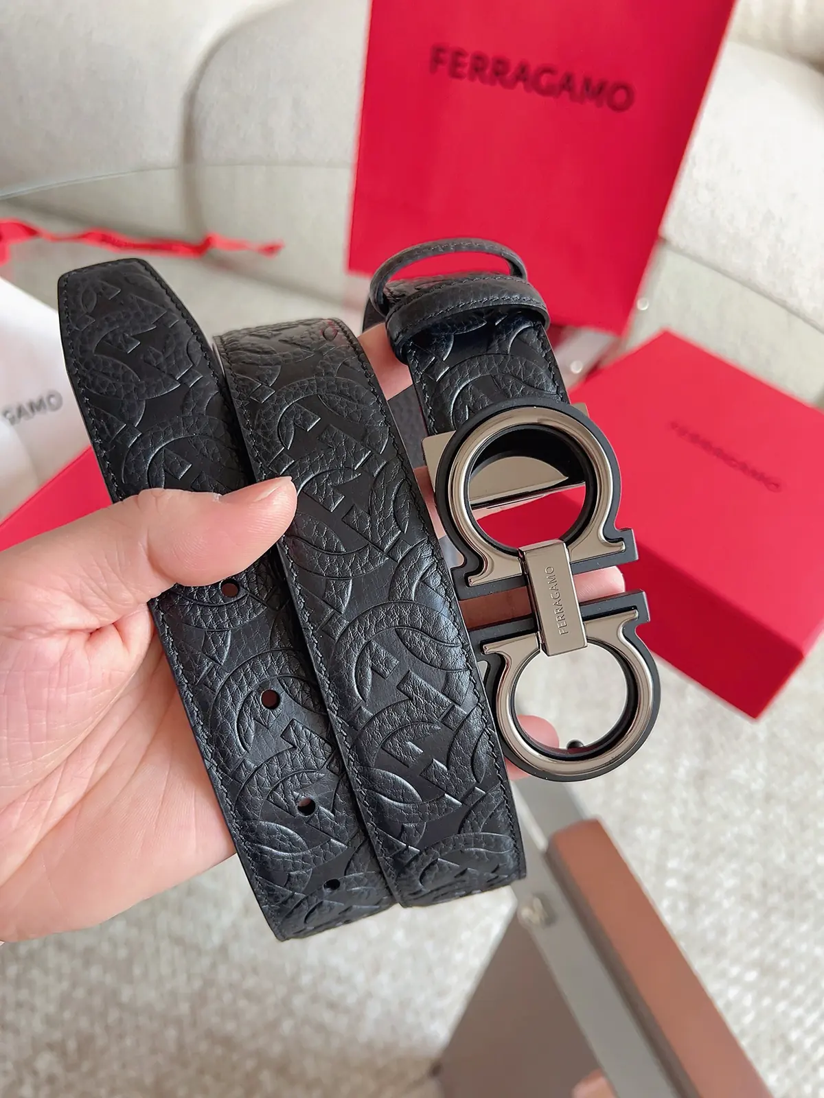 Ferragamo（男） Style Leather Men's Belts Lookbook Reference image 5