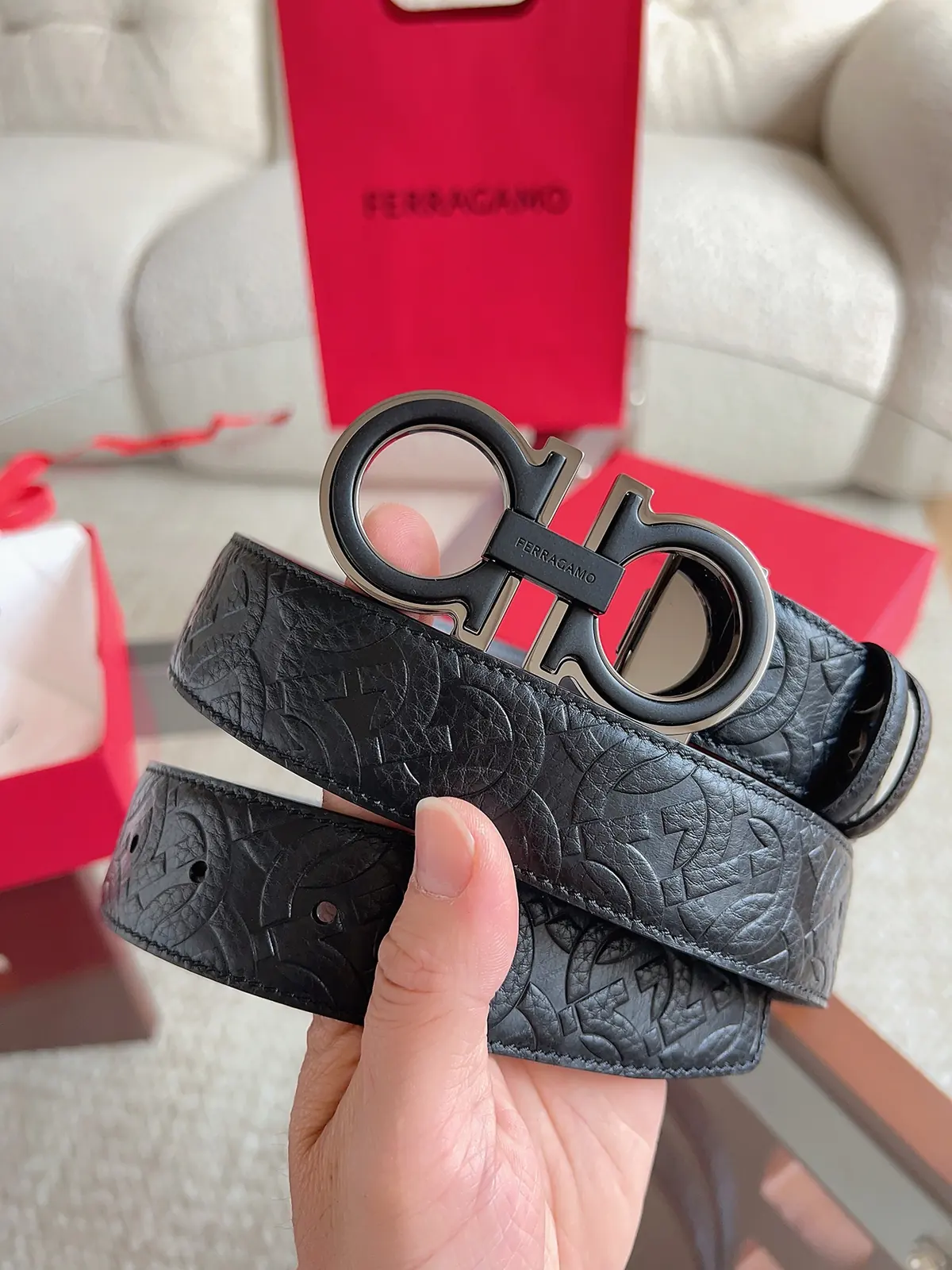 Ferragamo（男） Style Leather Men's Belts Lookbook Reference image 1