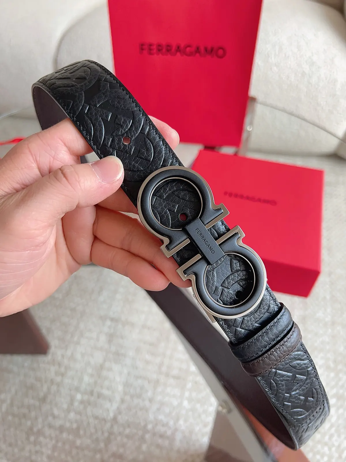 Ferragamo（男） Style Leather Men's Belts Lookbook Reference image 3