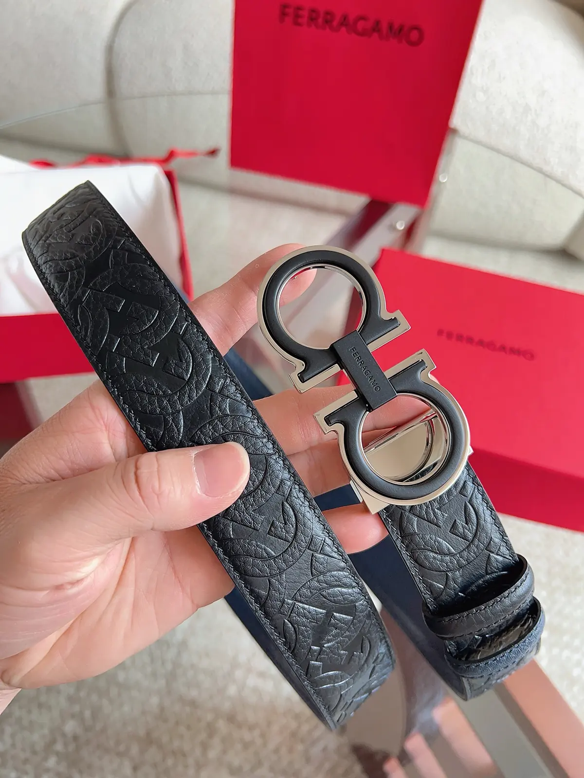 Ferragamo（男） Style Leather Men's Belts Lookbook Reference image 2