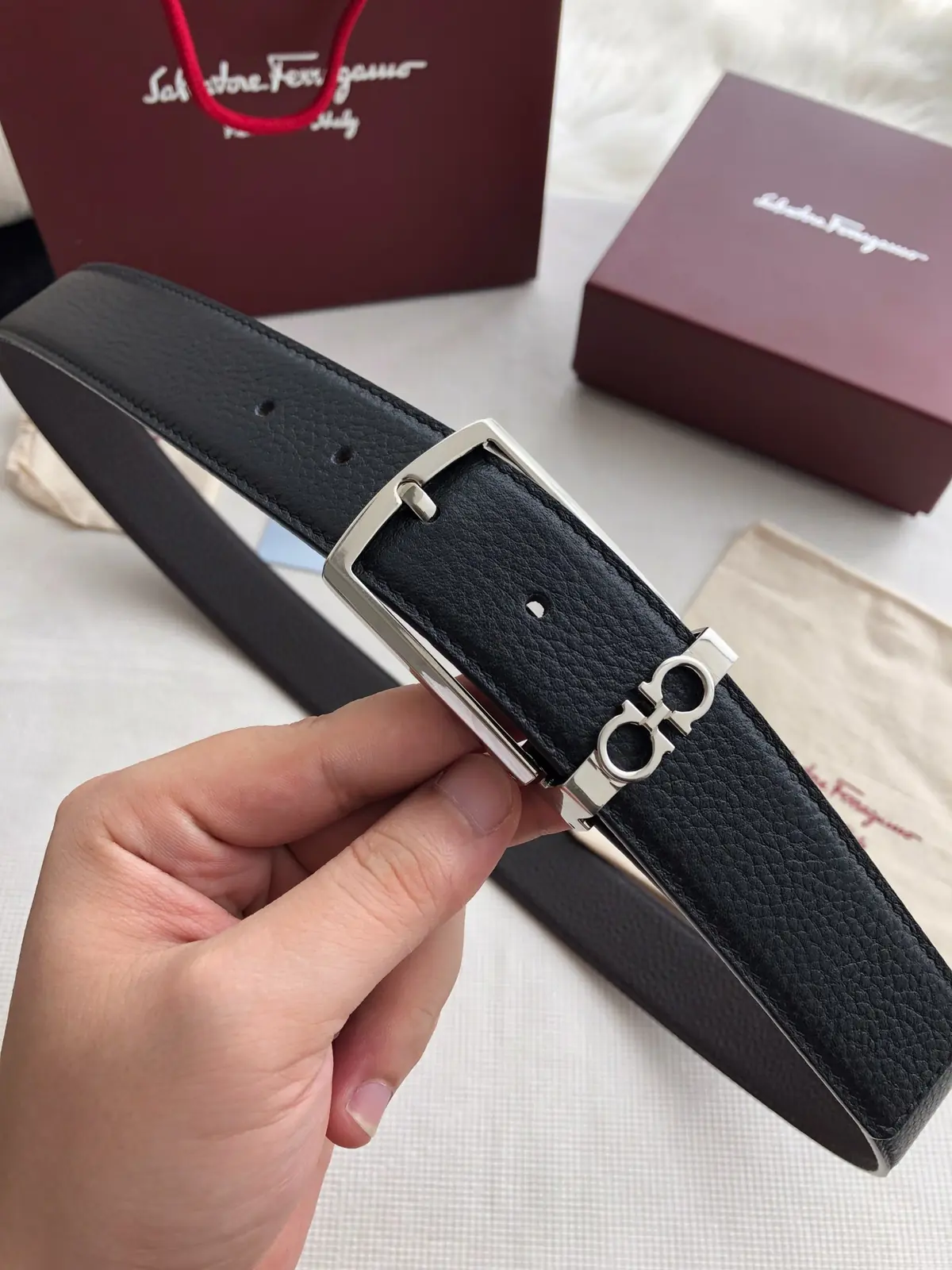 Ferragamo（男） Style Leather Men's Belts Lookbook Reference image 1