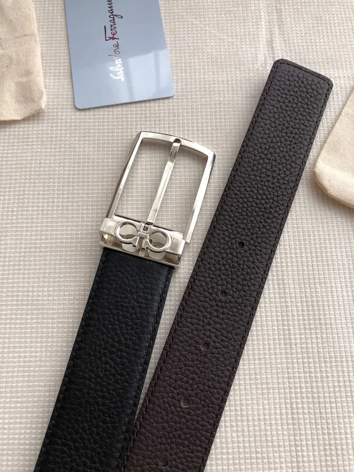 Ferragamo（男） Style Leather Men's Belts Lookbook Reference image 4