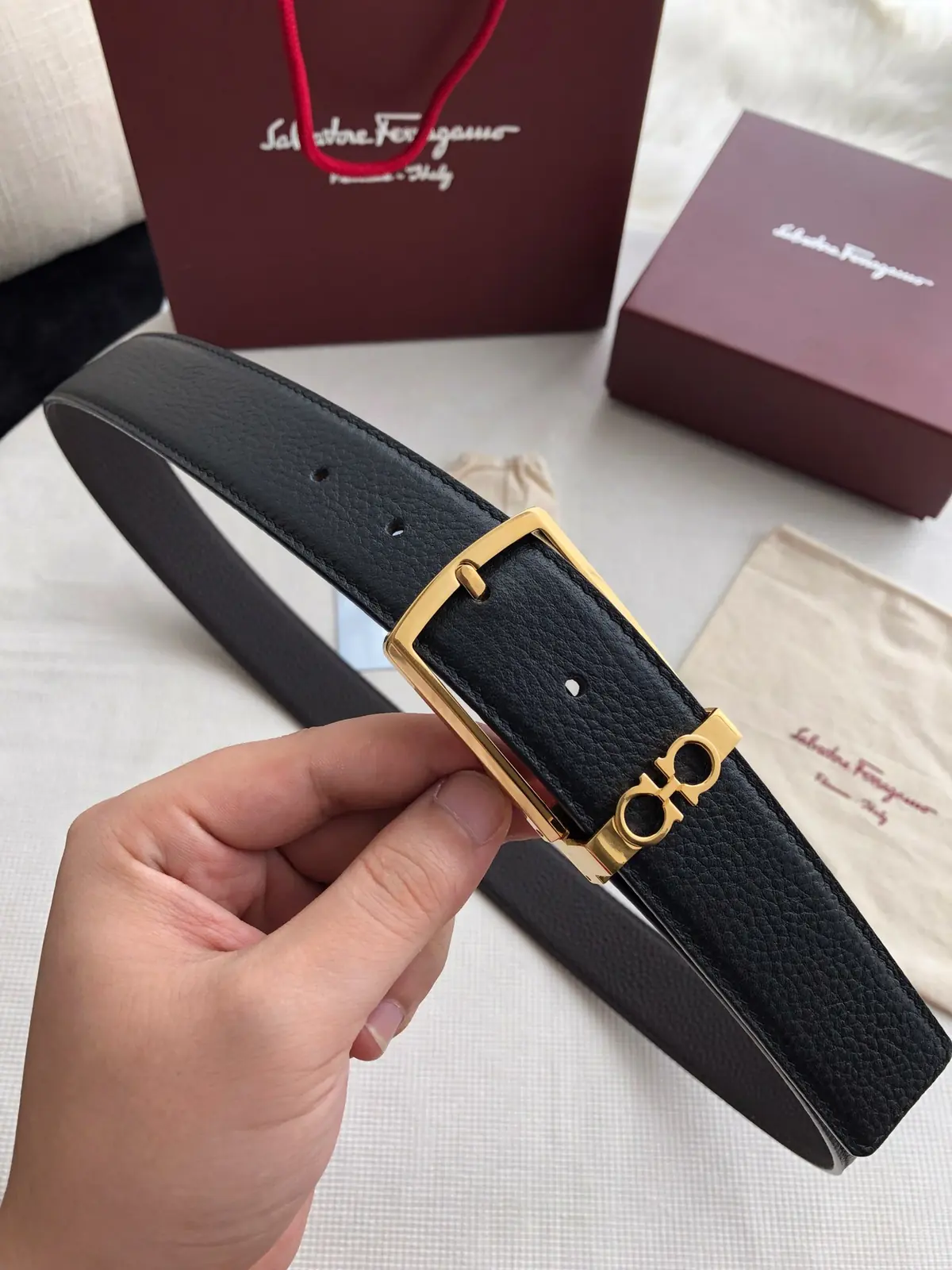Ferragamo（男） Style Leather Men's Belts Lookbook Reference image 1