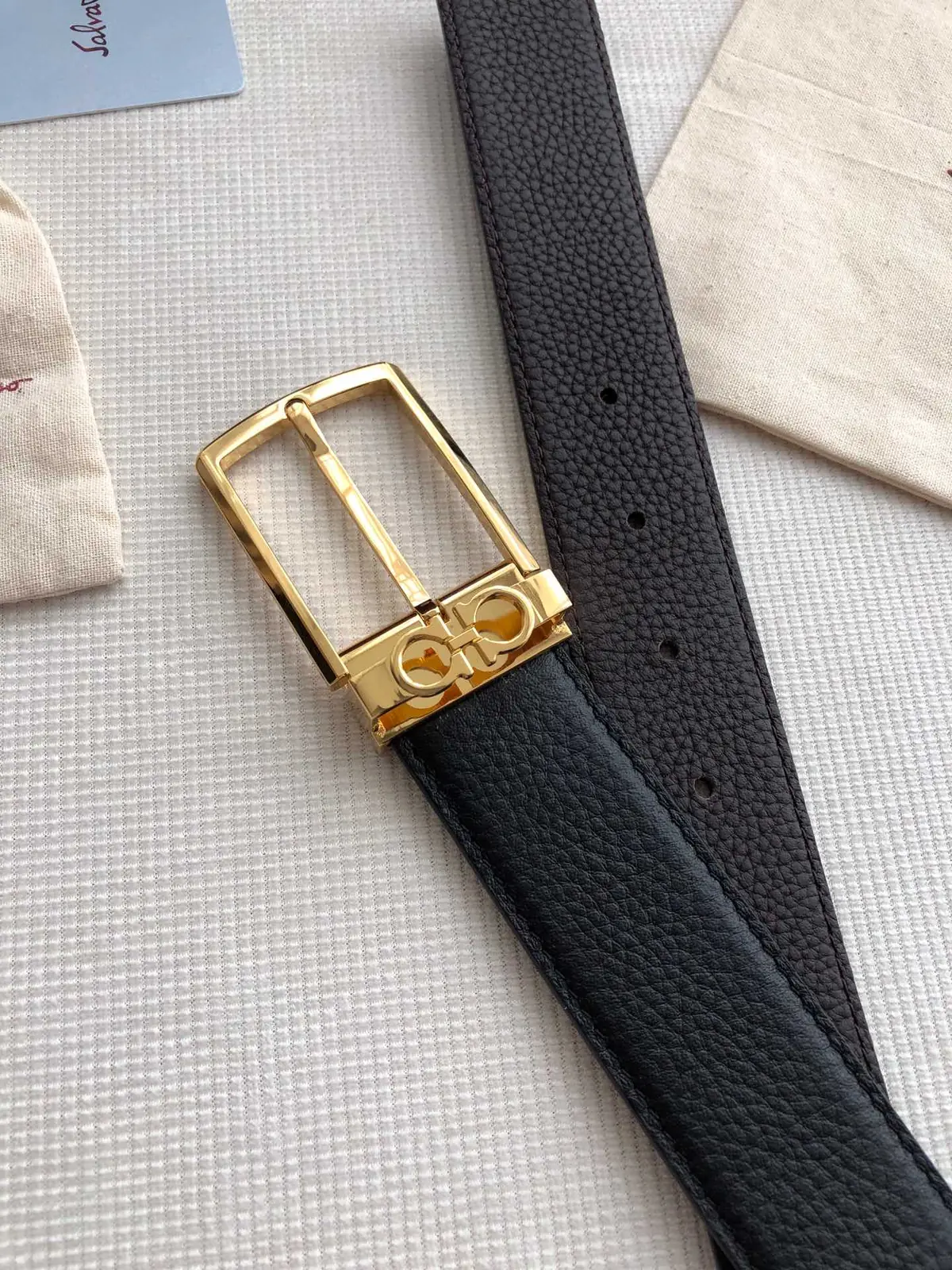 Ferragamo（男） Style Leather Men's Belts Lookbook Reference image 4