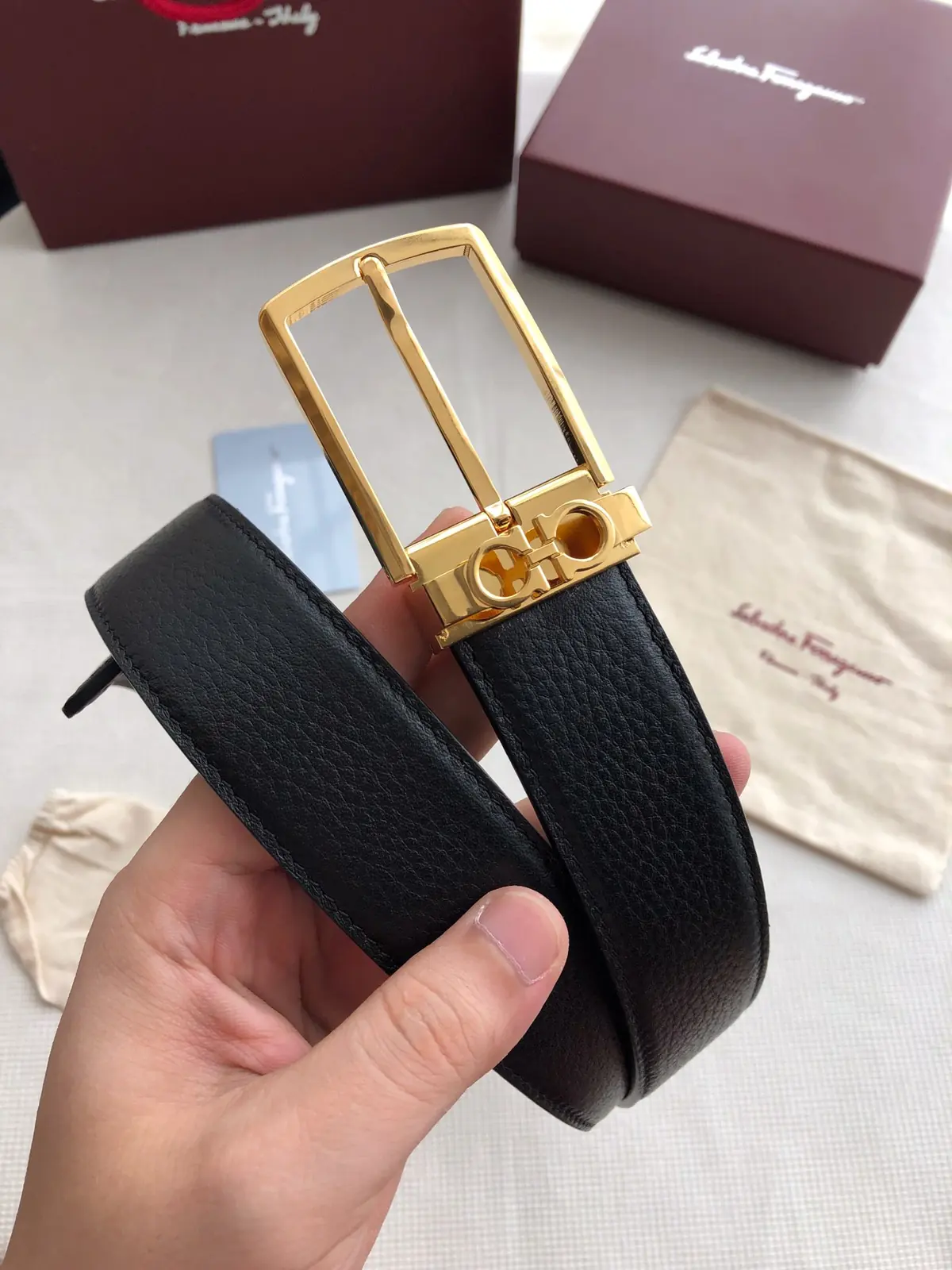 Ferragamo（男） Style Leather Men's Belts Lookbook Reference image 6
