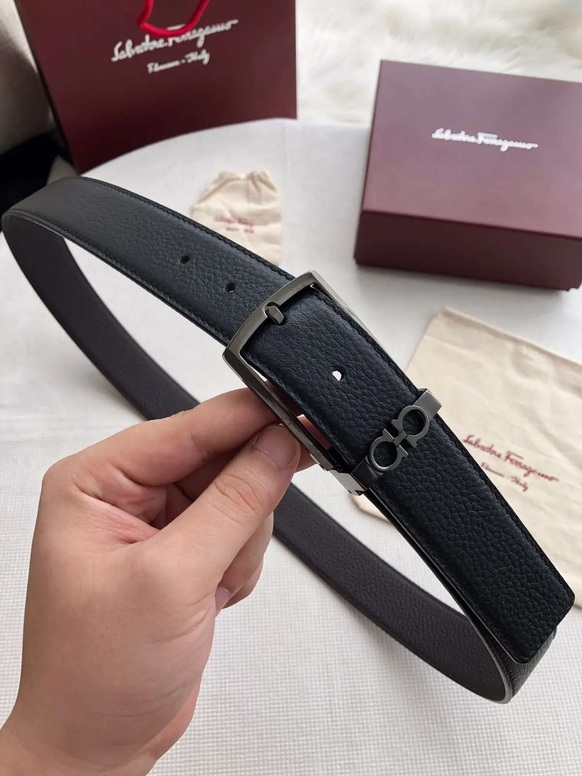 Ferragamo（男） Style Leather Men's Belts Lookbook Reference image 1
