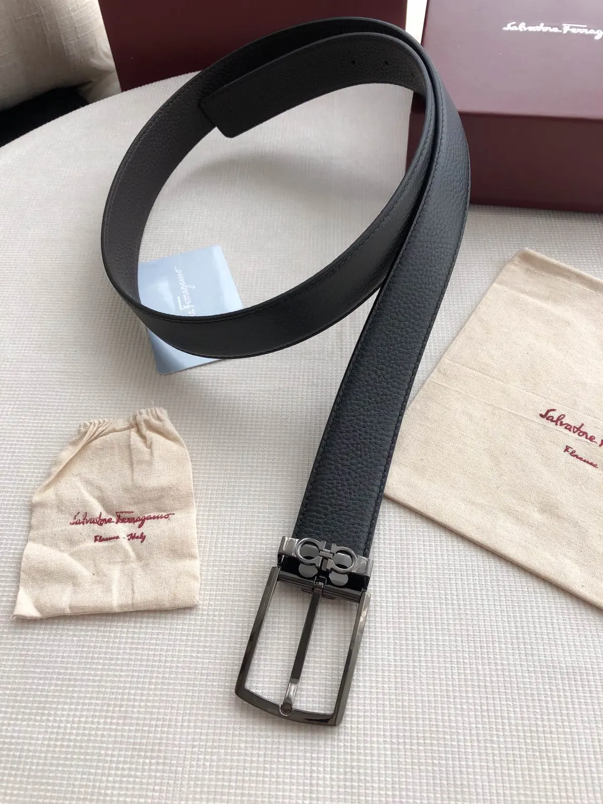 Ferragamo（男） Style Leather Men's Belts Lookbook Reference image 4