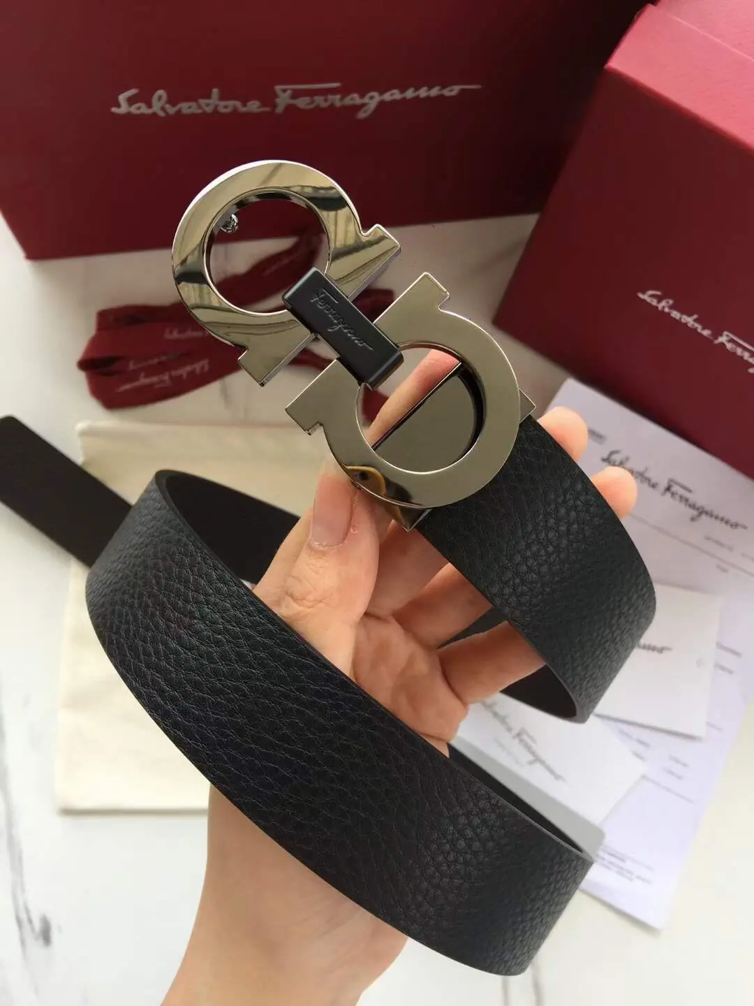 Ferragamo（男） Style Leather Men's Belts Lookbook Reference image 2