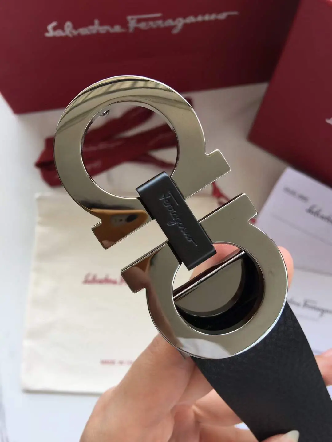 Ferragamo（男） Style Leather Men's Belts Lookbook Reference image 5