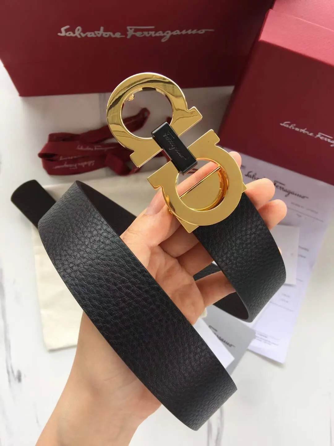 Ferragamo（男） Style Leather Men's Belts Lookbook Reference image 2
