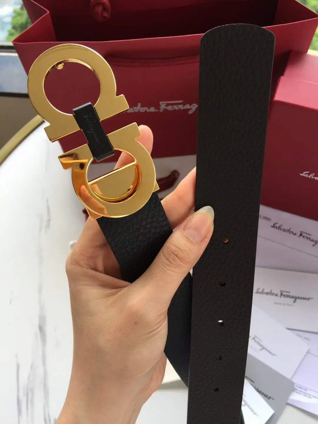 Ferragamo（男） Style Leather Men's Belts Lookbook Reference image 6