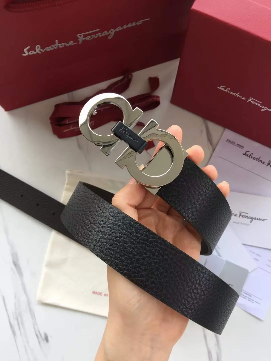Ferragamo（男） Style Leather Men's Belts Lookbook Reference image 2
