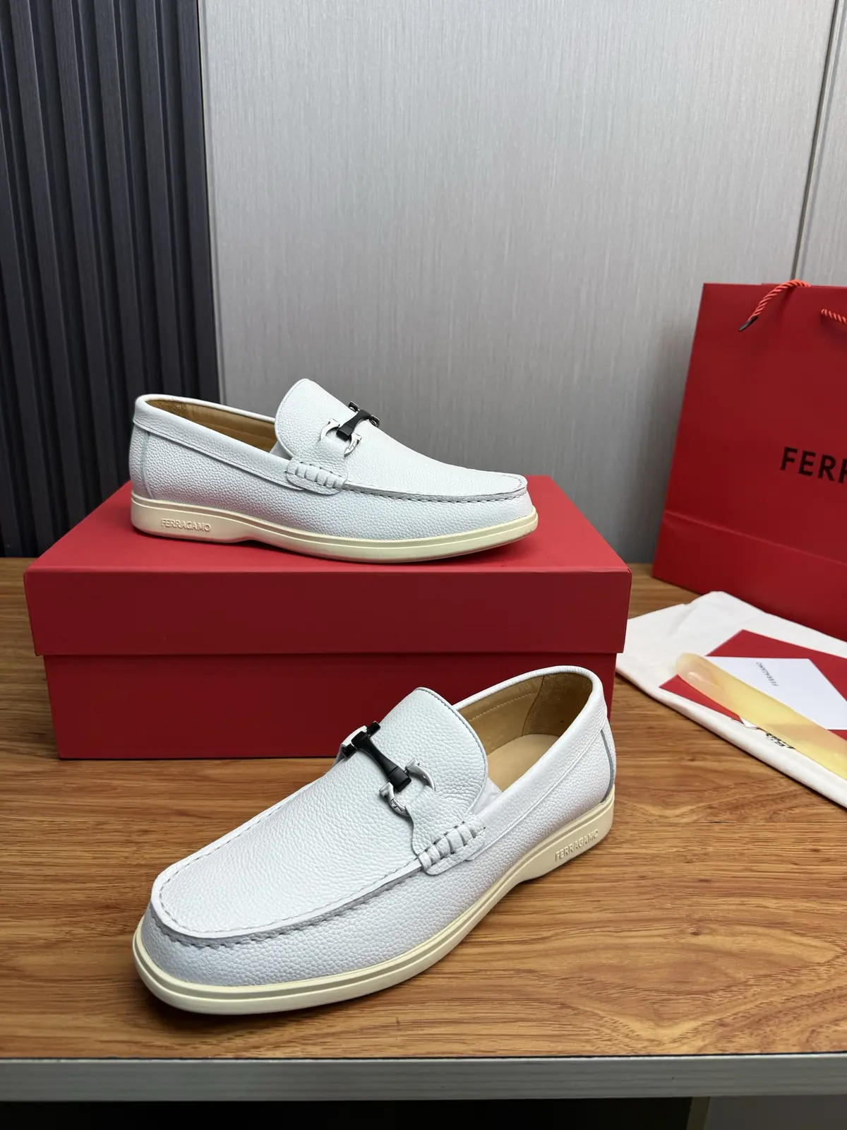 Ferragamo Style Leather Men's Shoes Lookbook Reference image 4