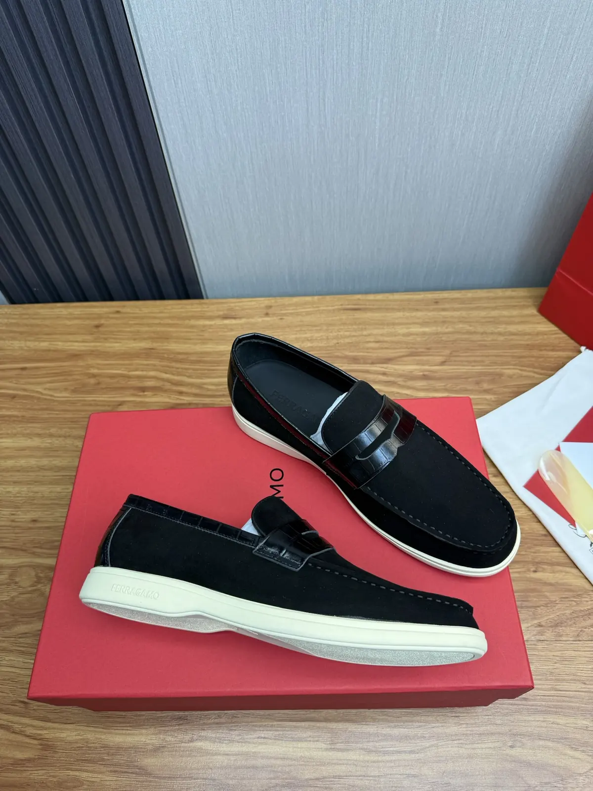 Ferragamo Style Leather Men's Shoes Lookbook Reference image 6