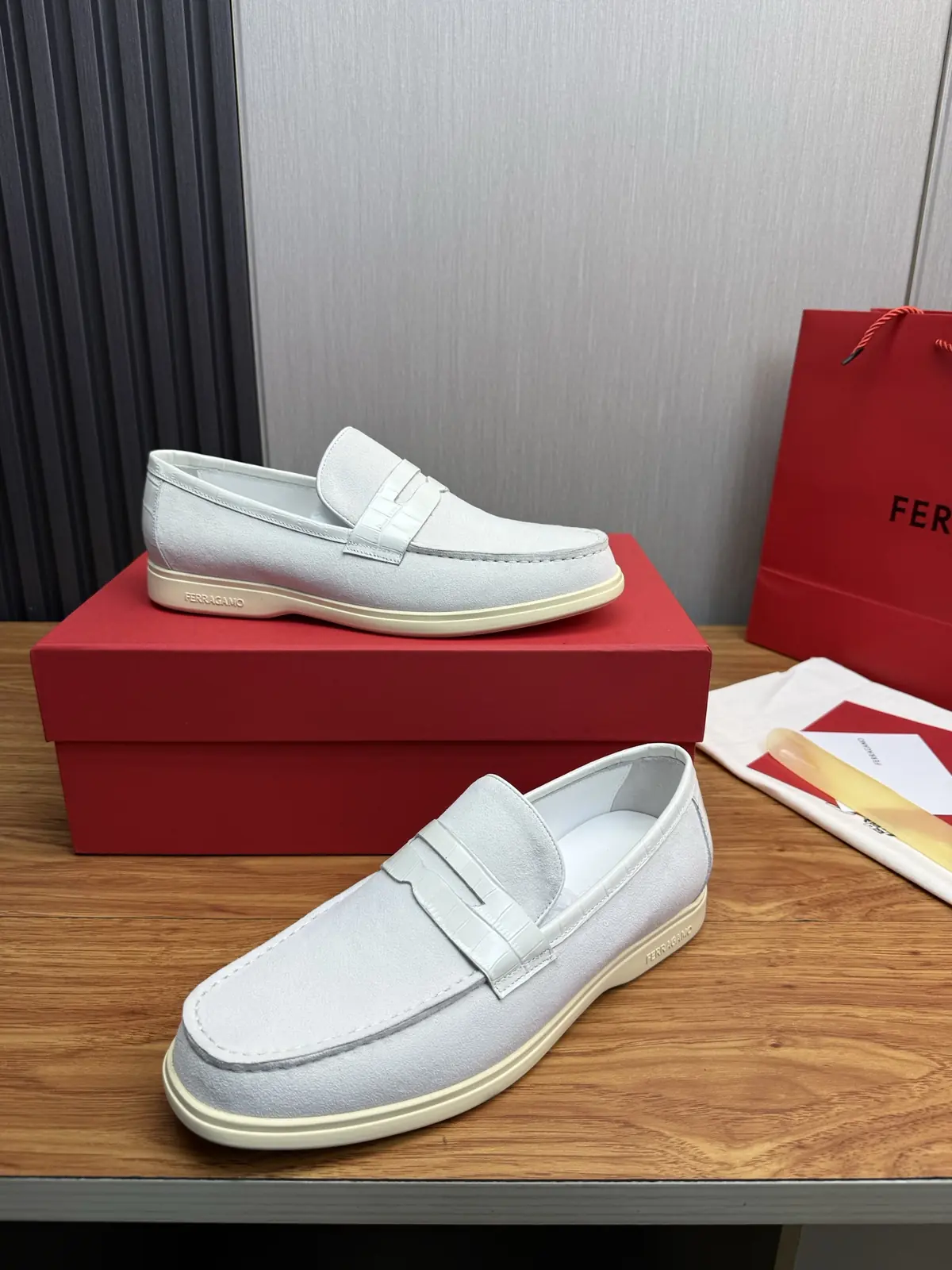 Ferragamo Style Leather Men's Shoes Lookbook Reference image 4