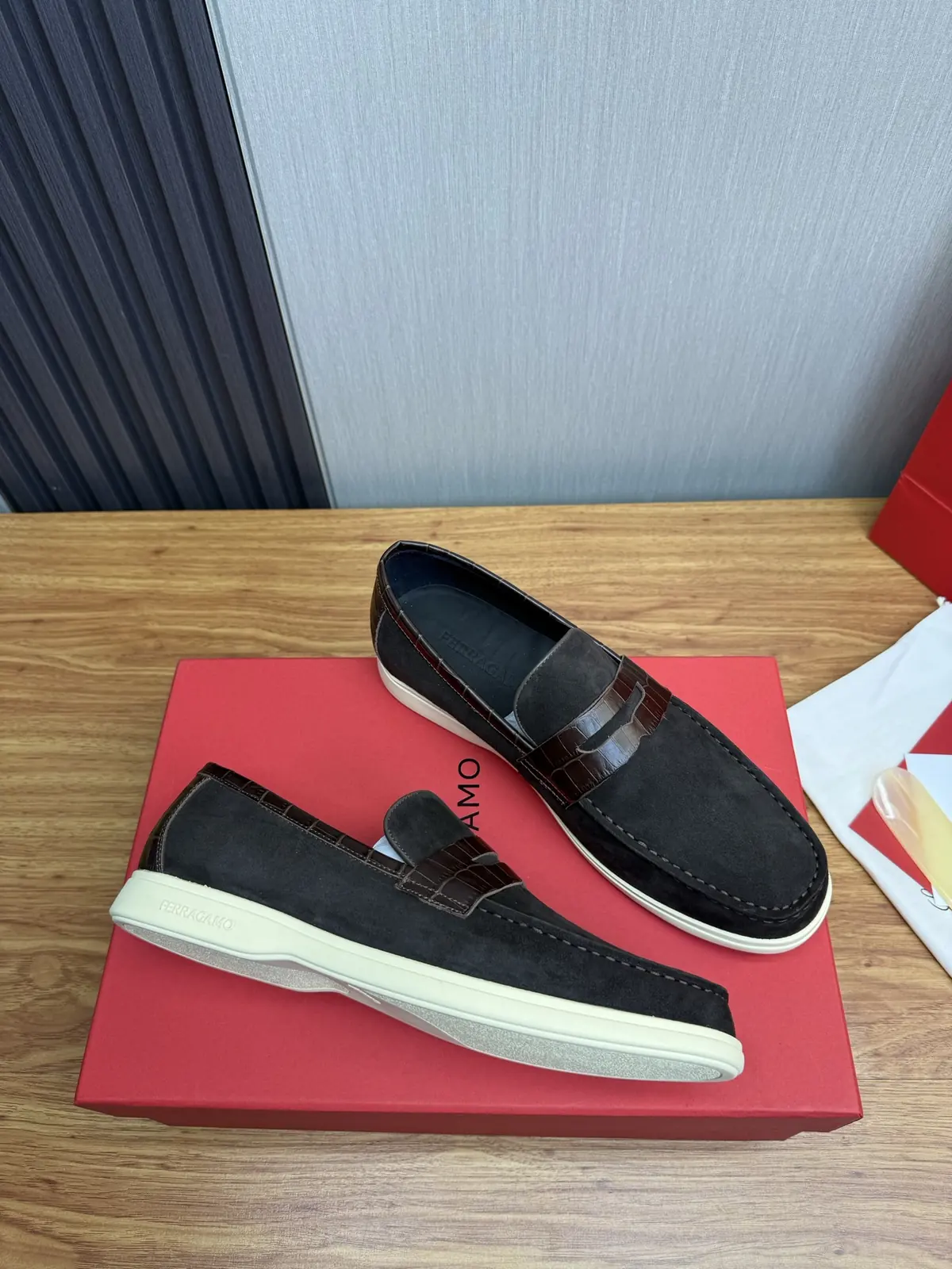 Ferragamo Style Leather Men's Shoes Lookbook Reference image 6