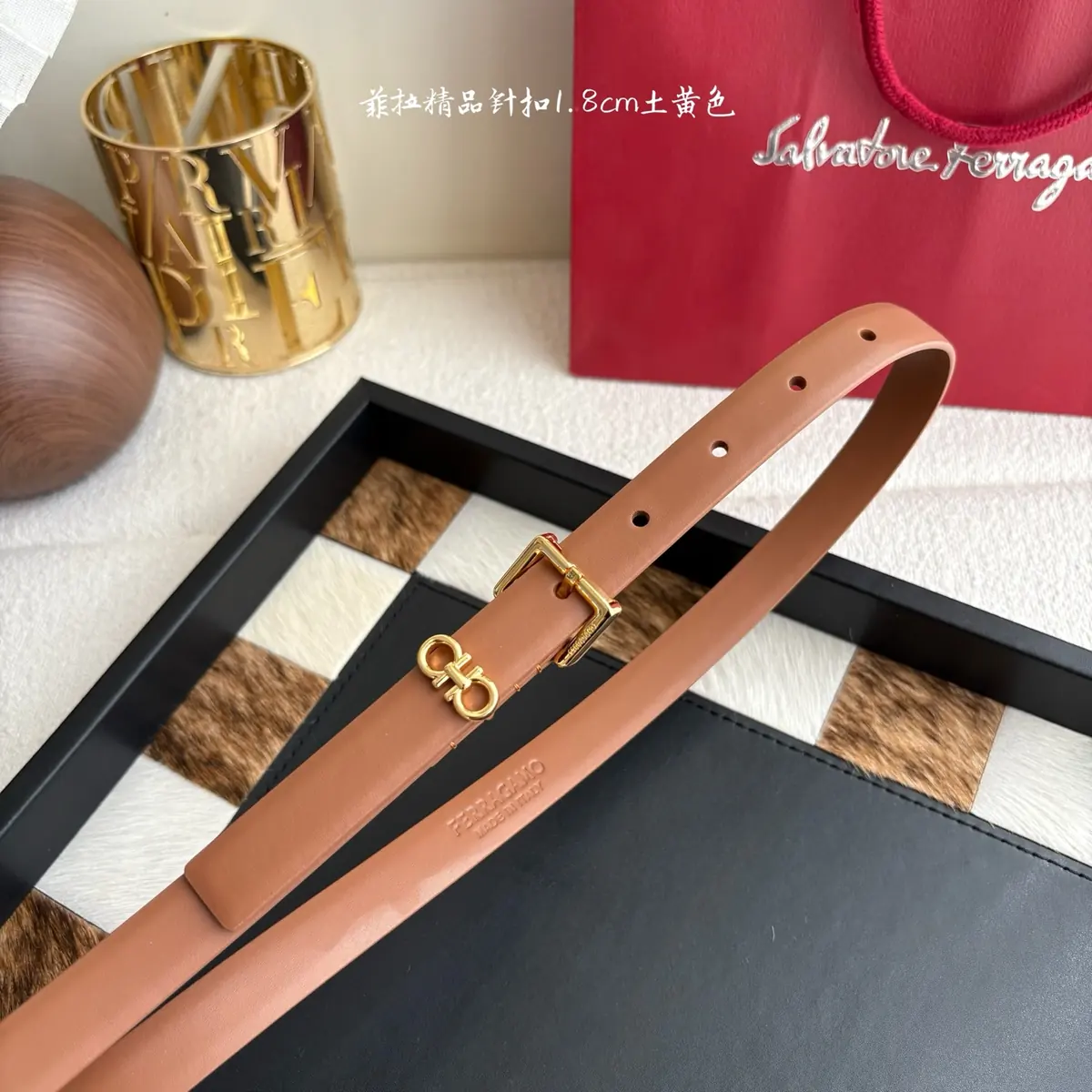 Ferragamo（女） Style Leather Women's Belts Lookbook Reference image 6