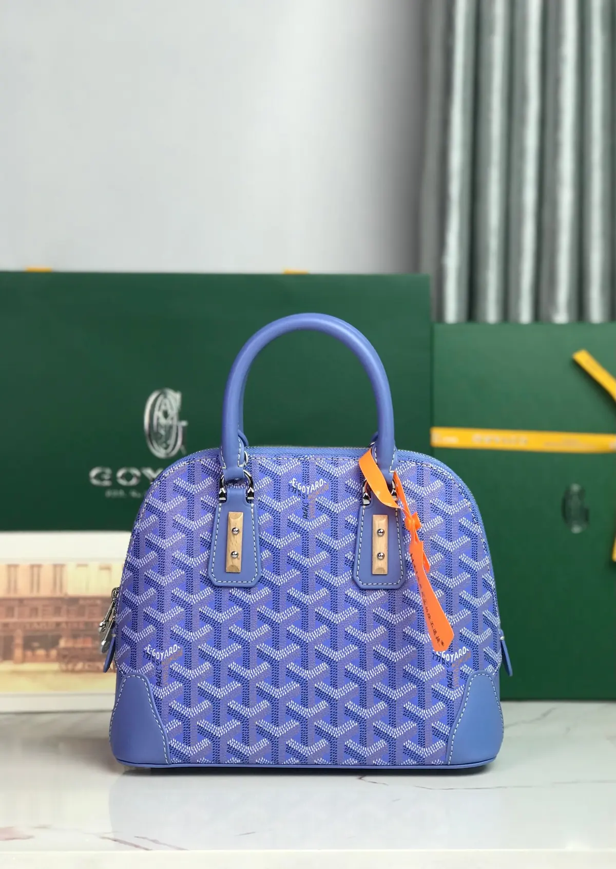 Goyard Style Black Leather Shoulder Bag Lookbook Reference image 1