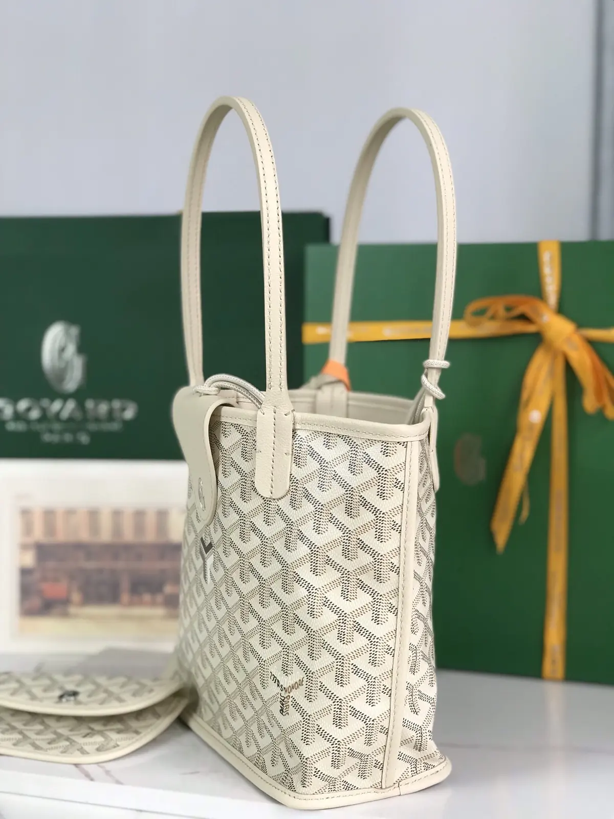 Goyard Style Canvas Bag Lookbook Reference image 2