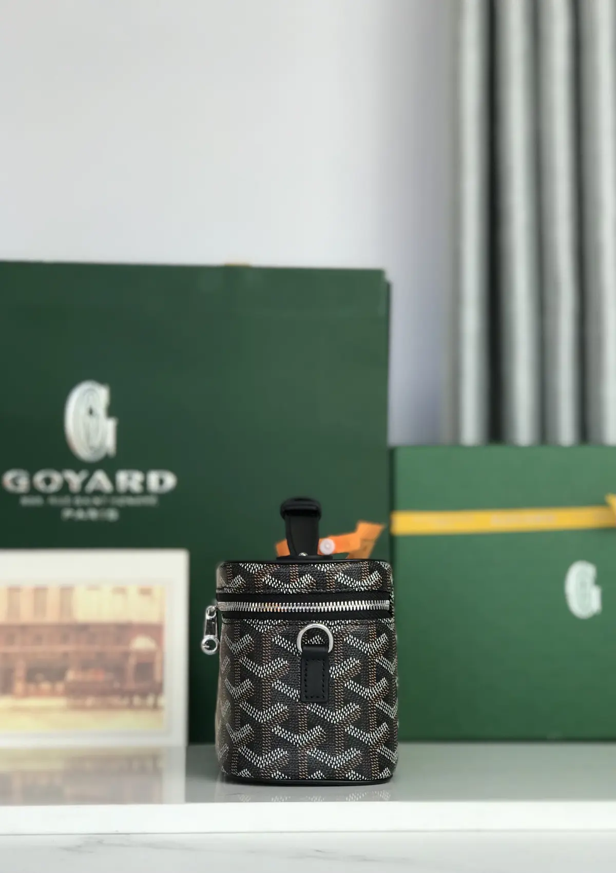 Goyard Style Leather Crossbody Bag Lookbook Reference image 2