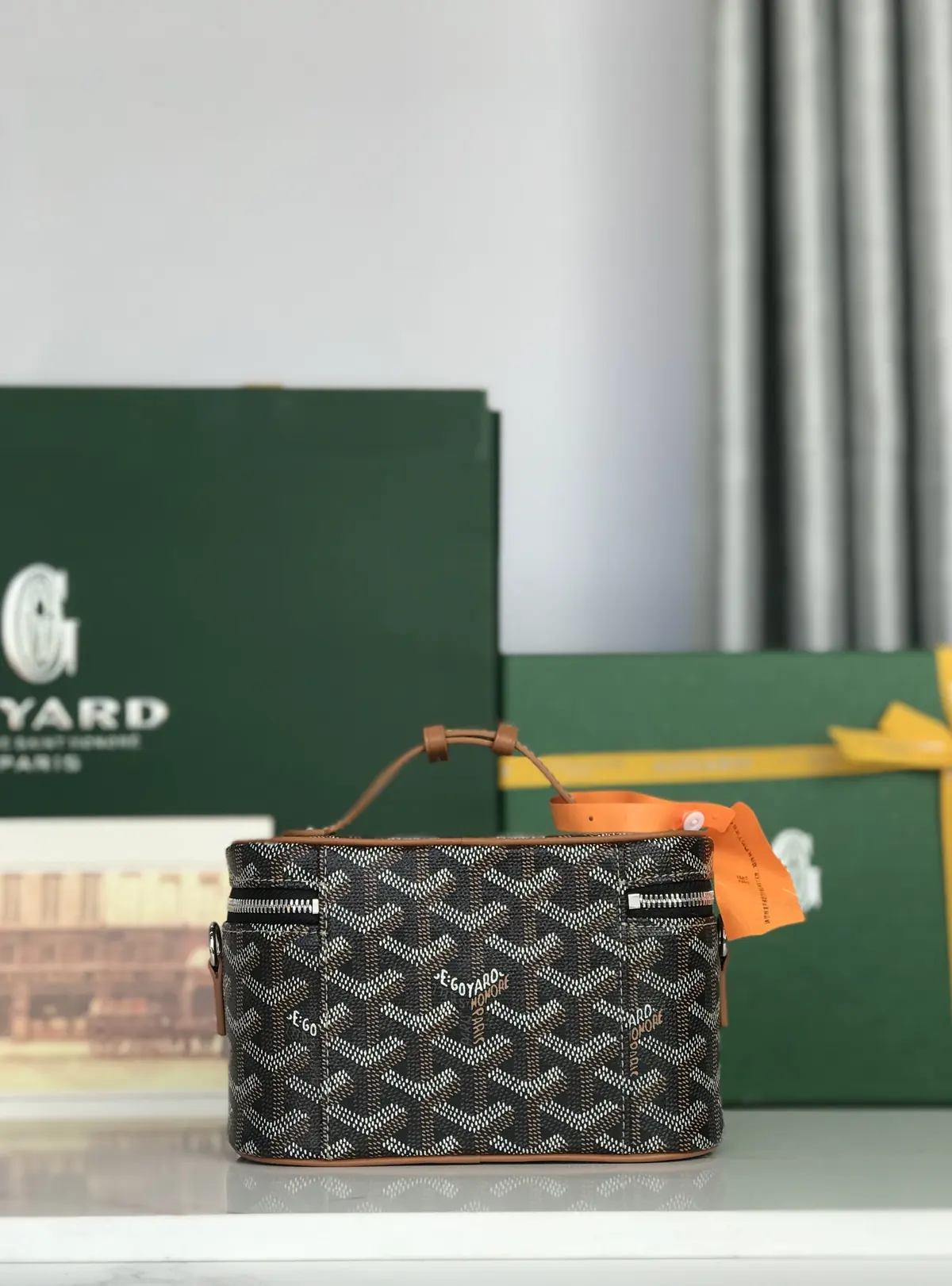 Goyard Style Leather Crossbody Bag Lookbook Reference image 3