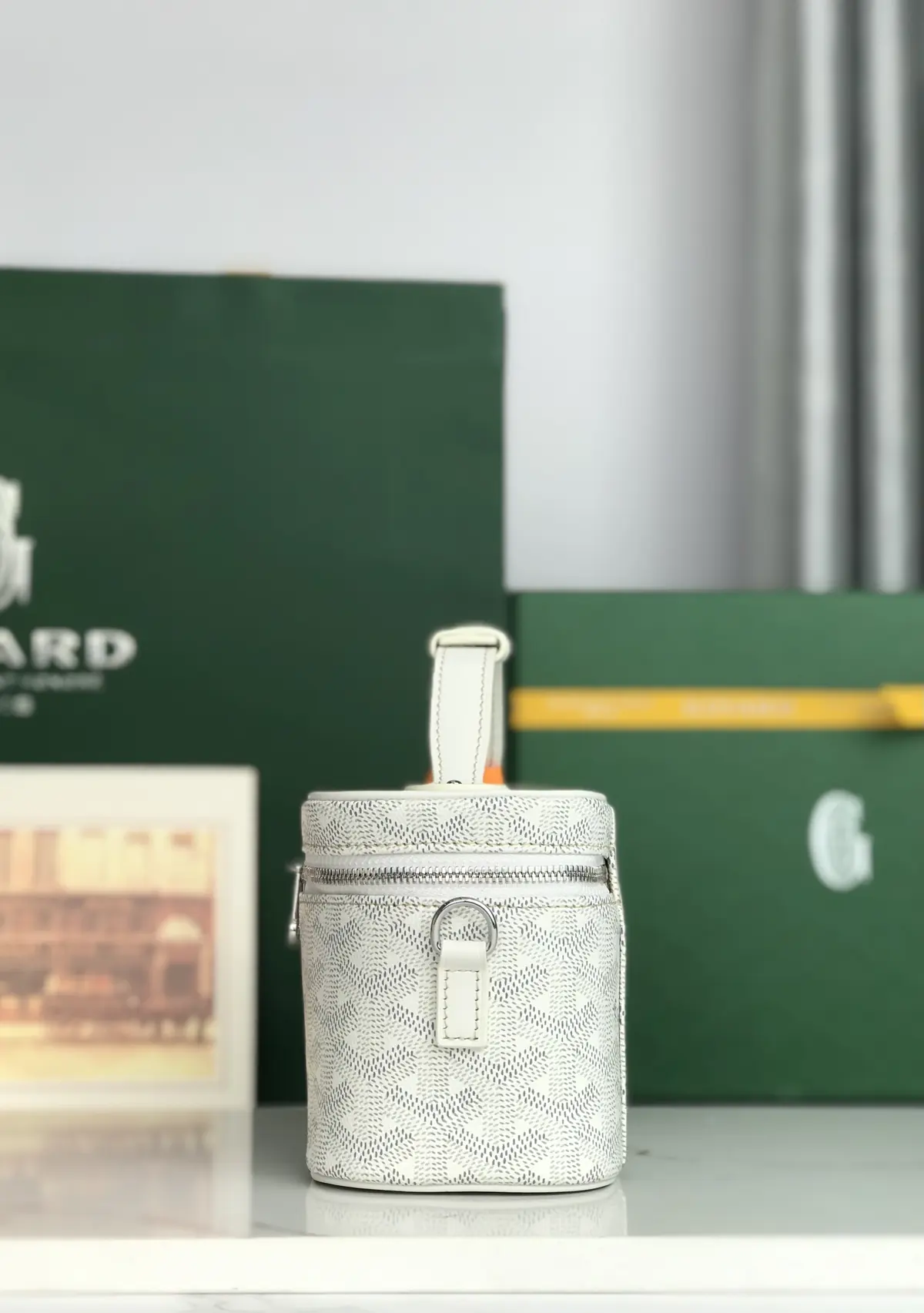 Goyard Style Leather Crossbody Bag Lookbook Reference image 2