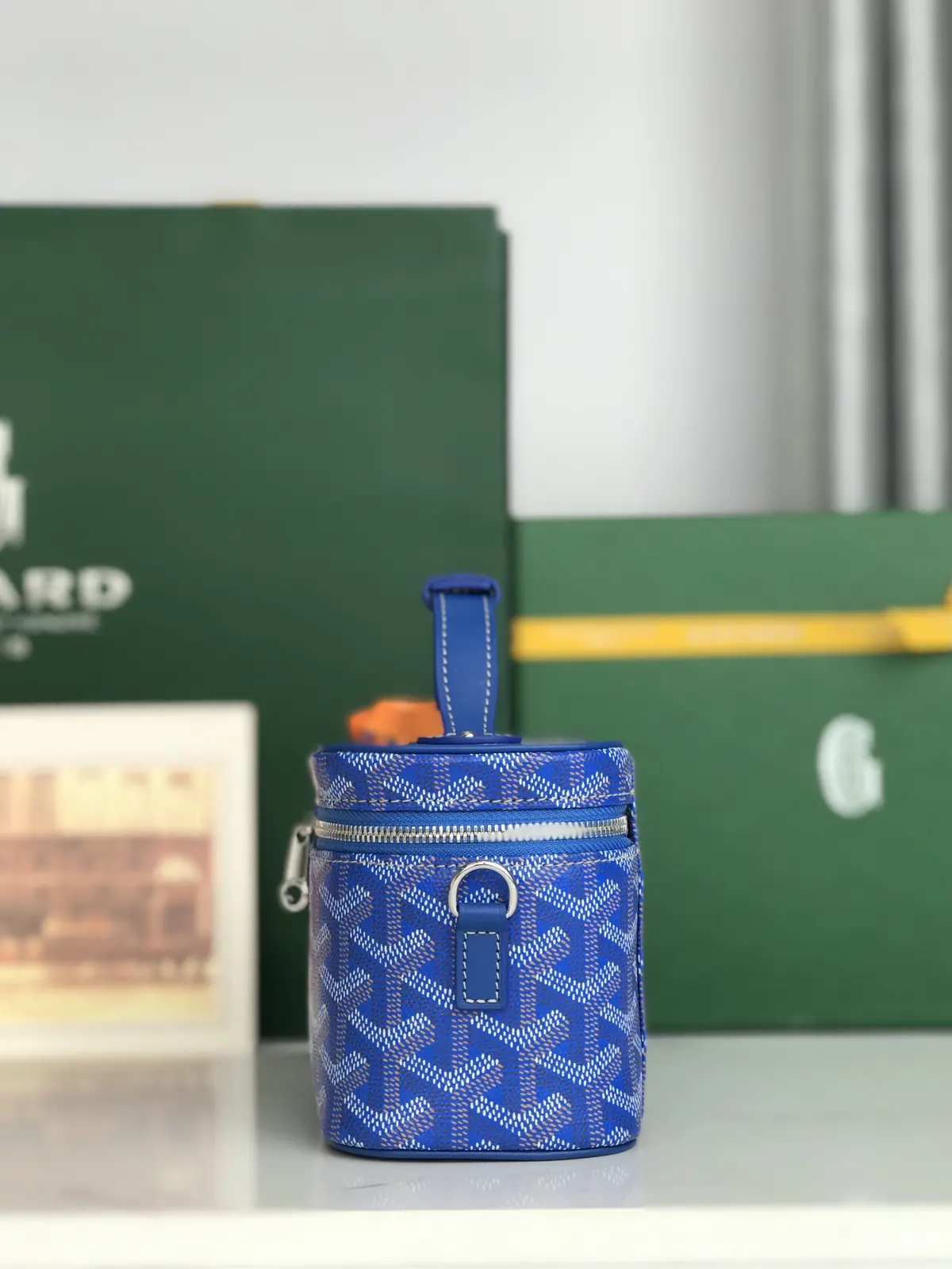 Goyard Style Leather Crossbody Bag Lookbook Reference image 2