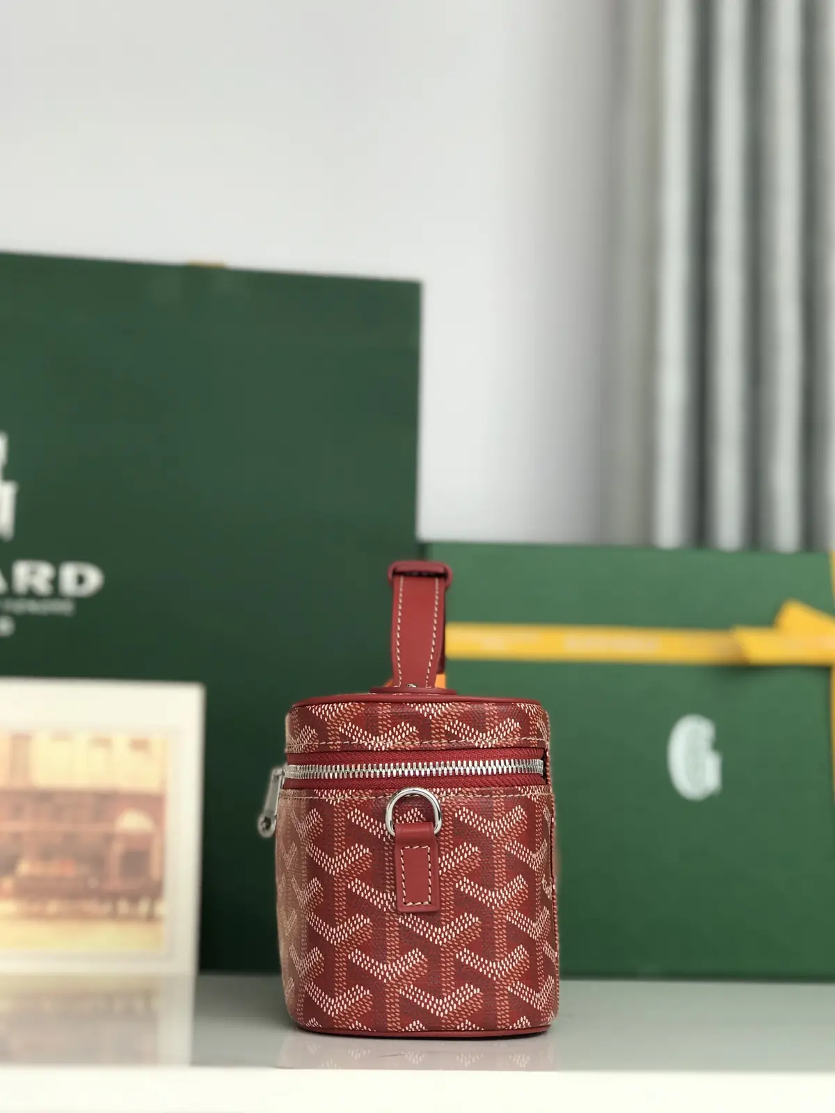 Goyard Style Leather Crossbody Bag Lookbook Reference image 2