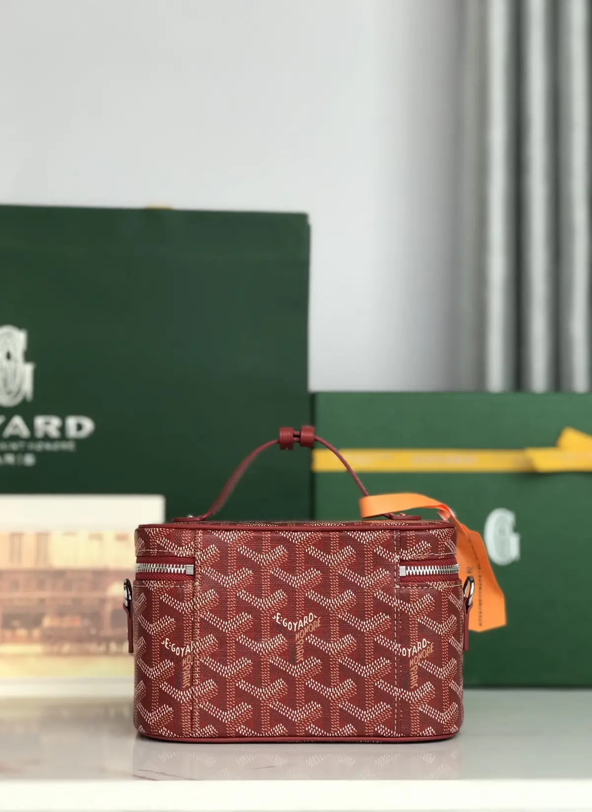Goyard Style Leather Crossbody Bag Lookbook Reference image 3