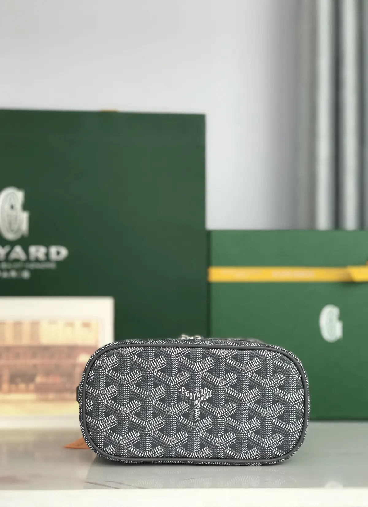 Goyard Style Leather Crossbody Bag Lookbook Reference image 4