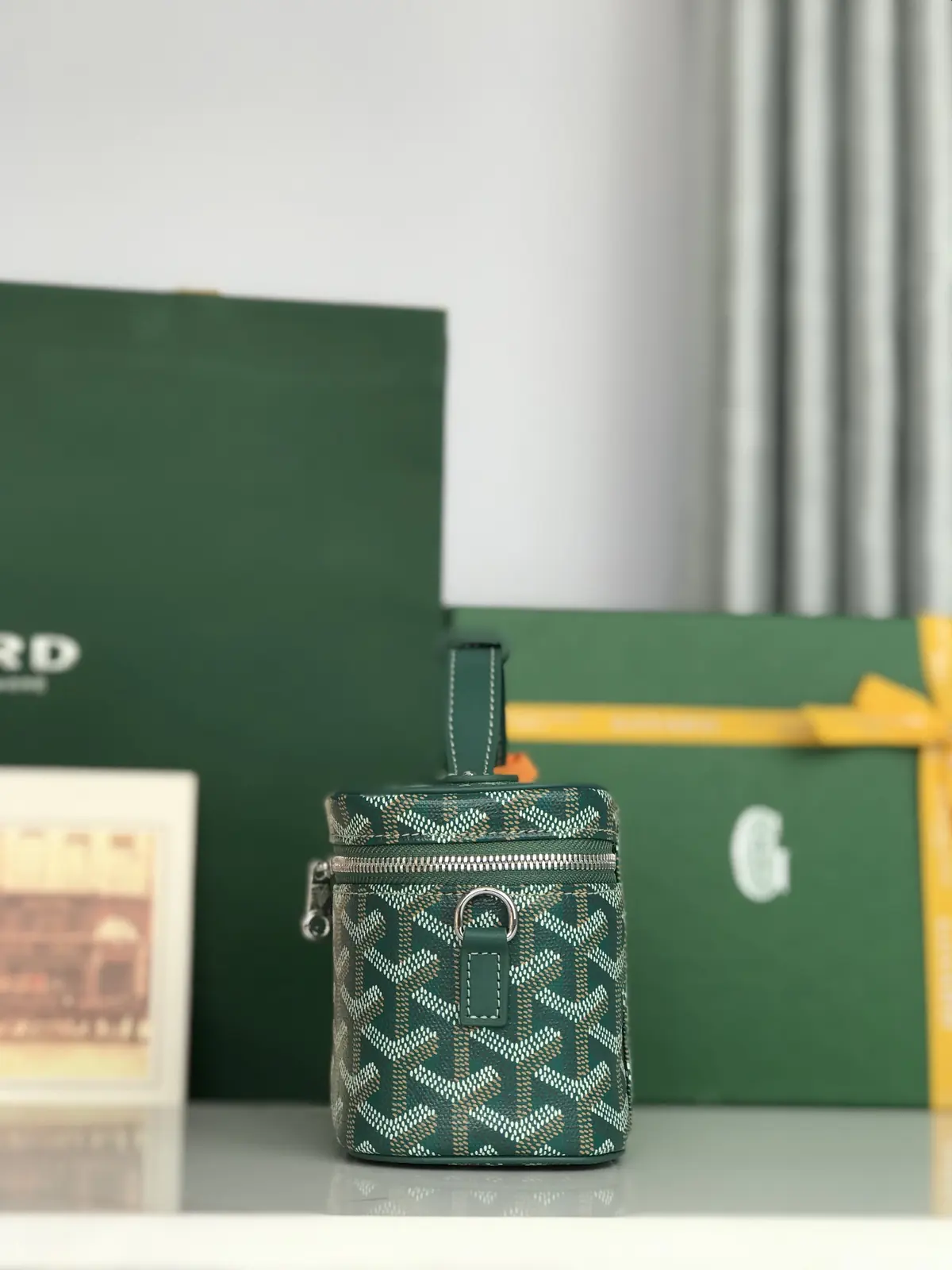 Goyard Style Leather Crossbody Bag Lookbook Reference image 2