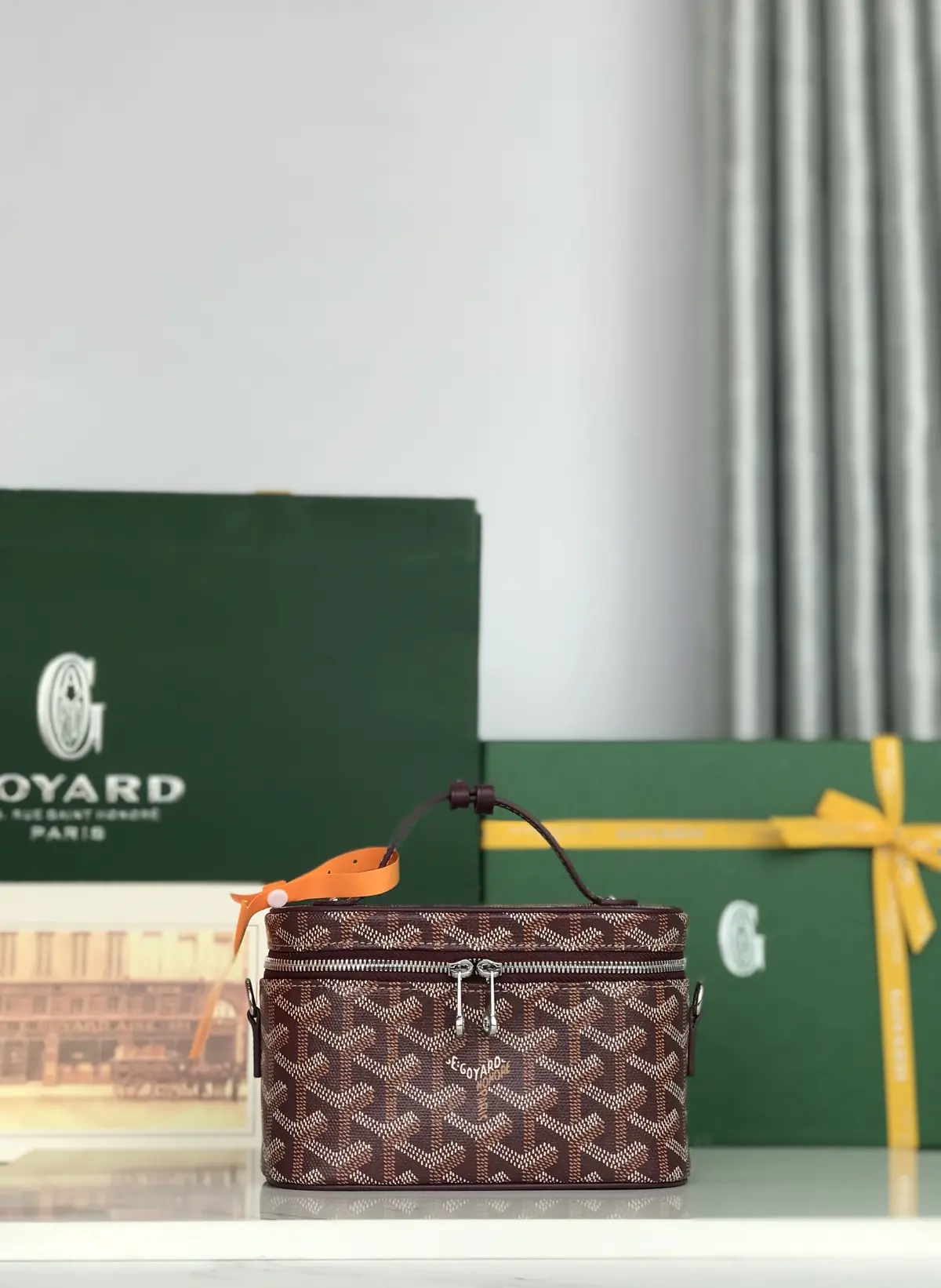 Goyard Style Leather Crossbody Bag Lookbook Reference image 1