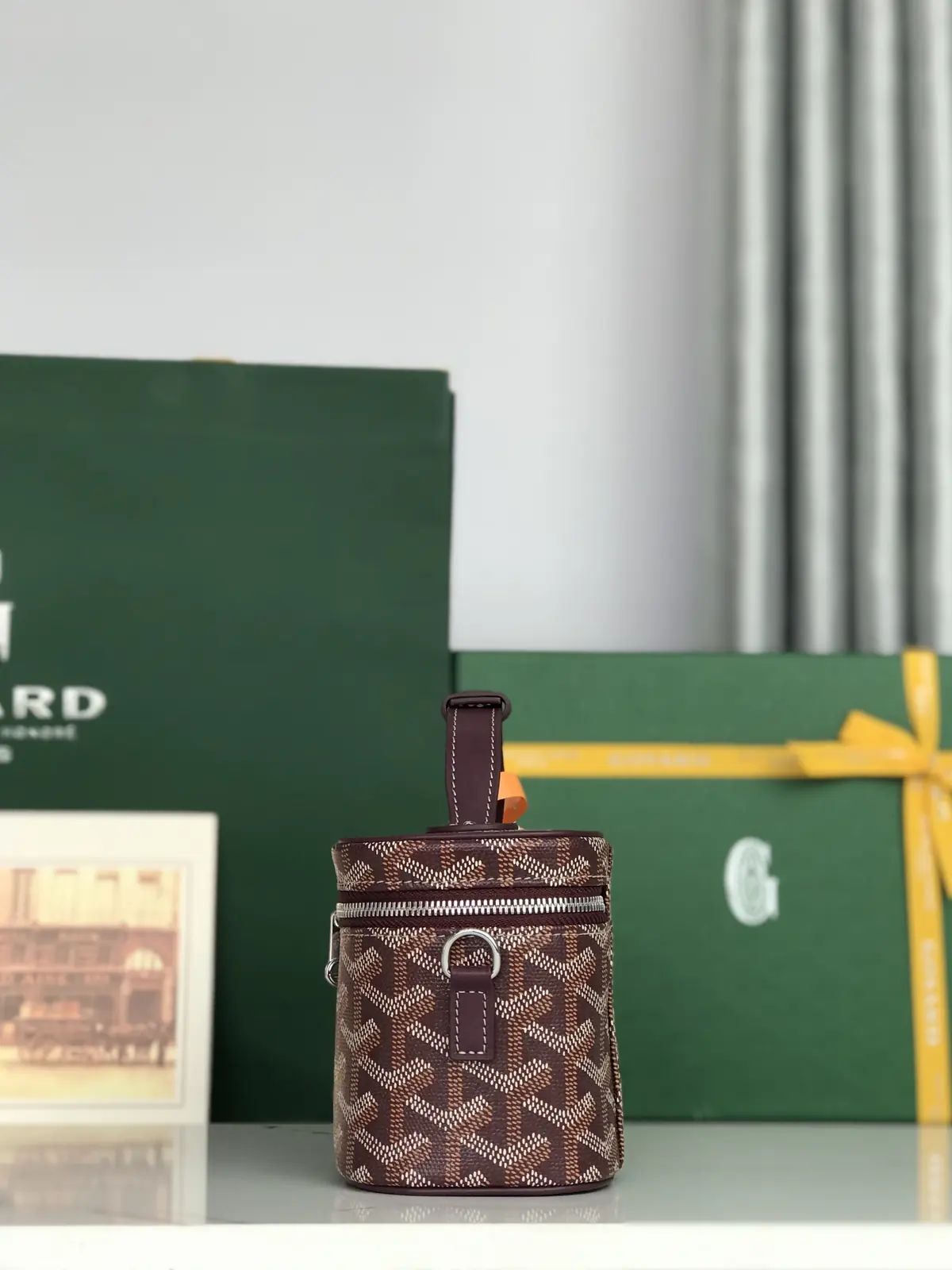 Goyard Style Leather Crossbody Bag Lookbook Reference image 2