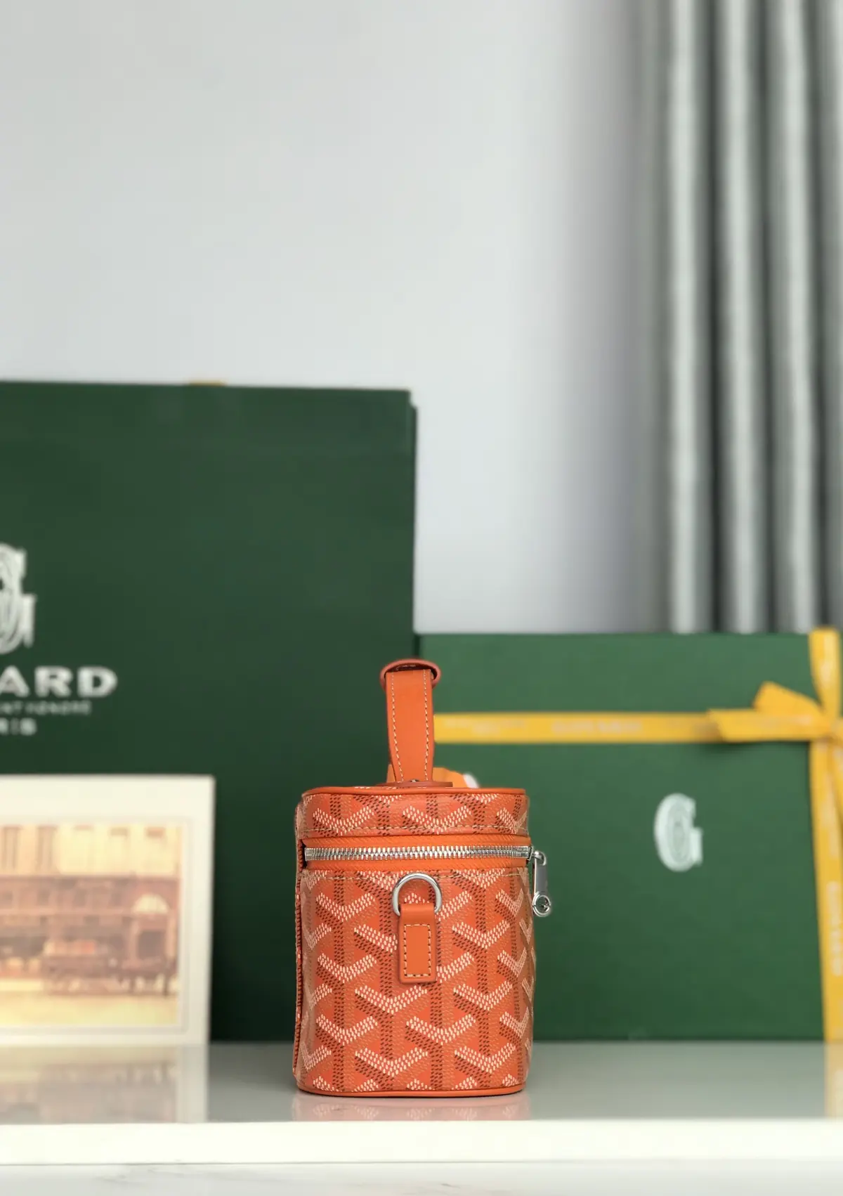 Goyard Style Leather Crossbody Bag Lookbook Reference image 2