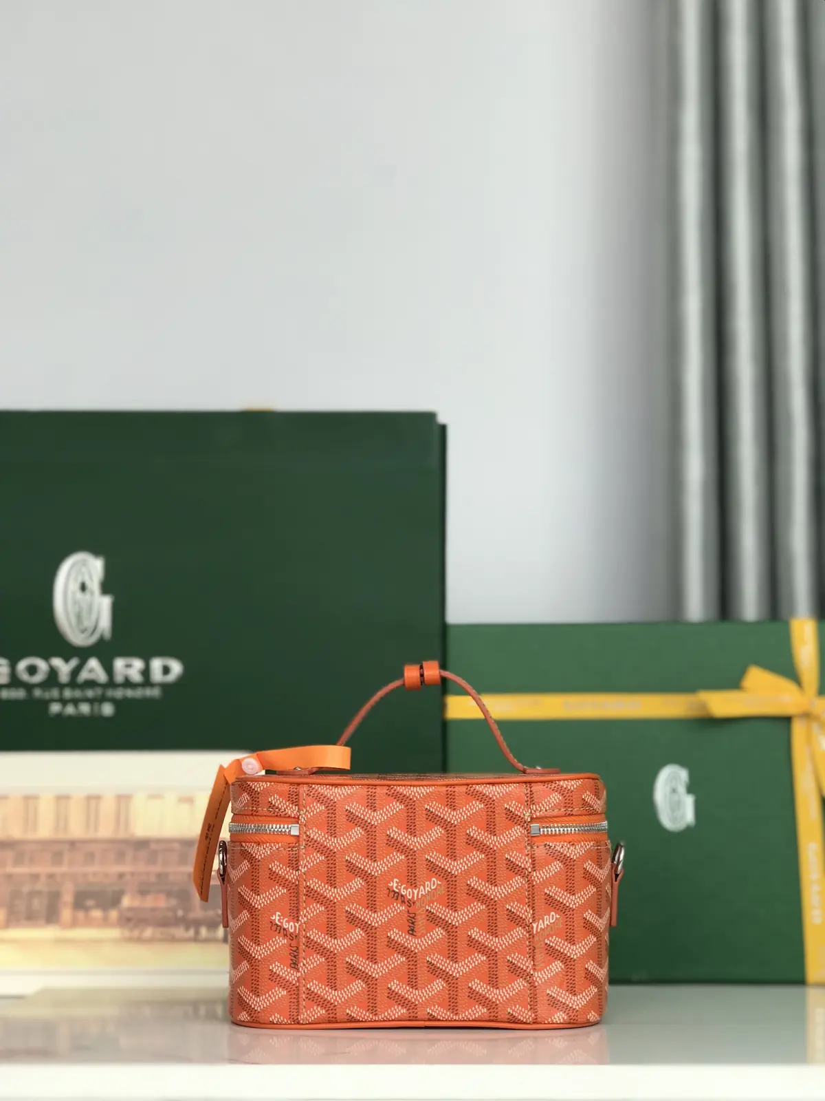 Goyard Style Leather Crossbody Bag Lookbook Reference image 3