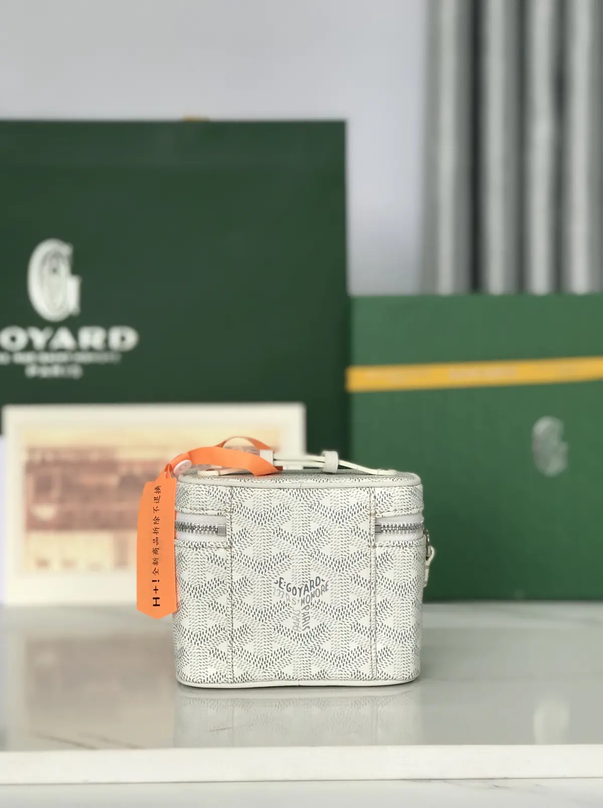 Goyard Style Leather Crossbody Bag Lookbook Reference image 2