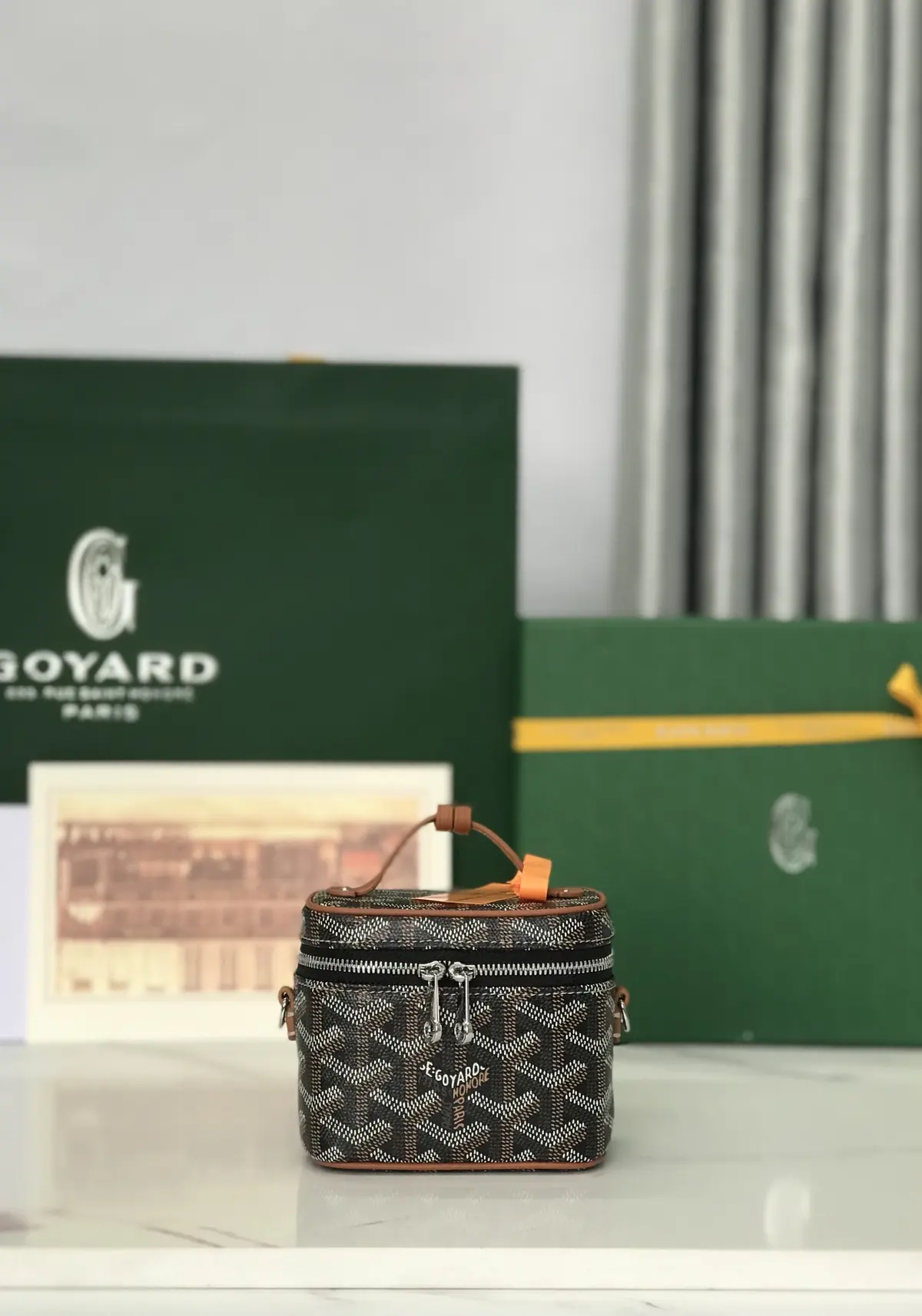 Goyard Style Leather Crossbody Bag Lookbook Reference image 1