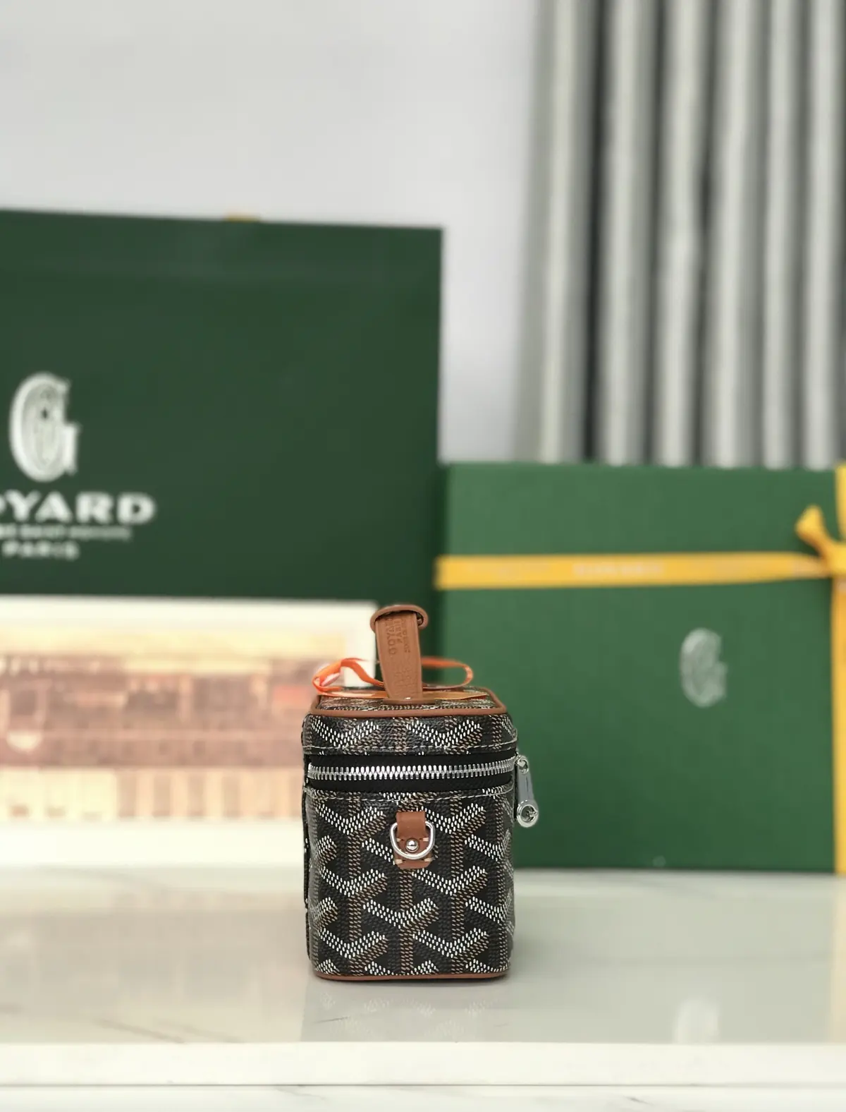 Goyard Style Leather Crossbody Bag Lookbook Reference image 2