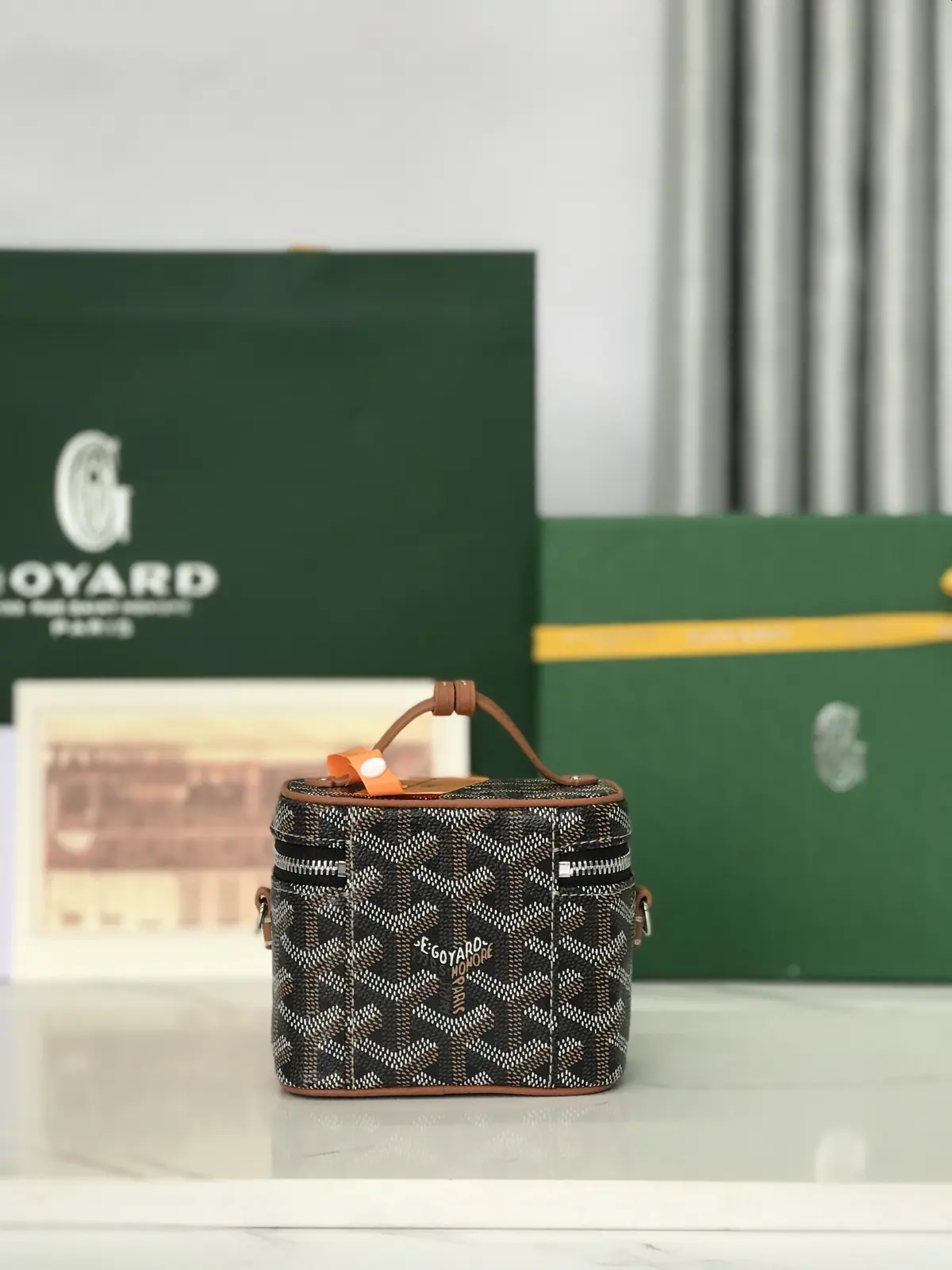 Goyard Style Leather Crossbody Bag Lookbook Reference image 3