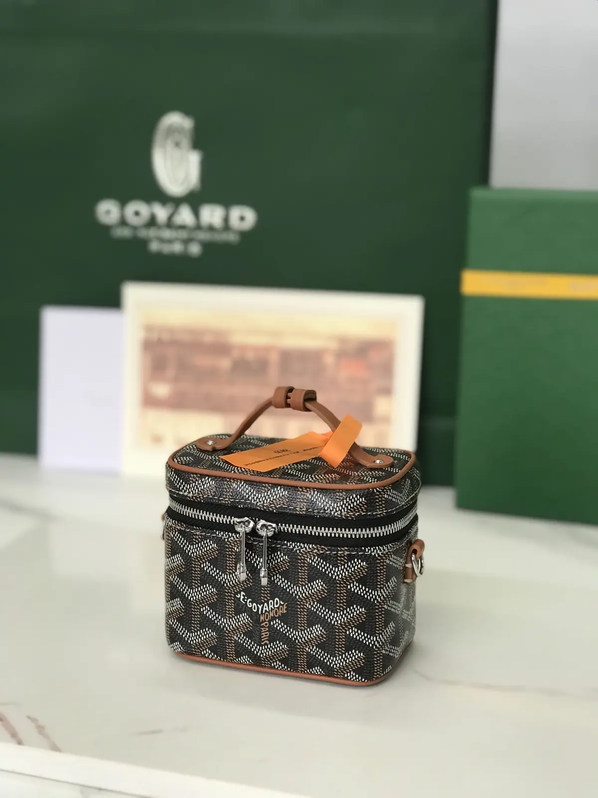 Goyard Style Leather Crossbody Bag Lookbook Reference image 5