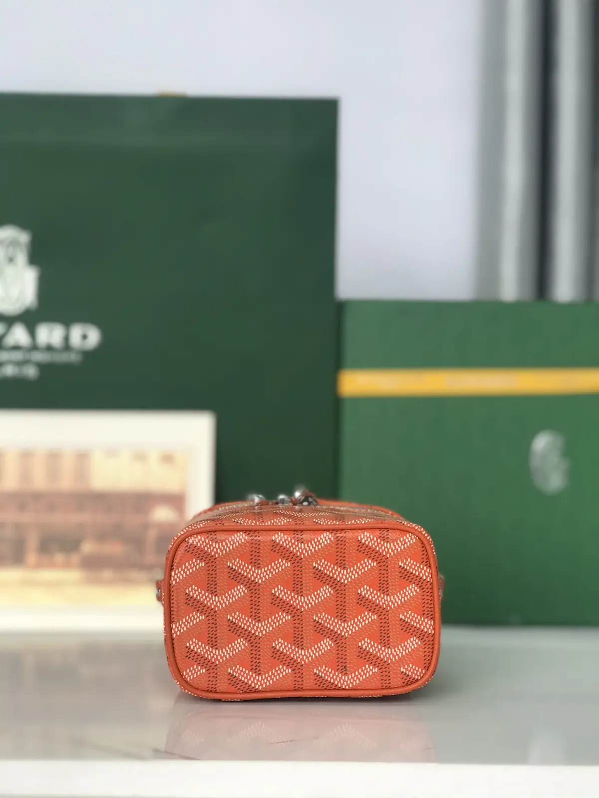 Goyard Style Leather Crossbody Bag Lookbook Reference image 3