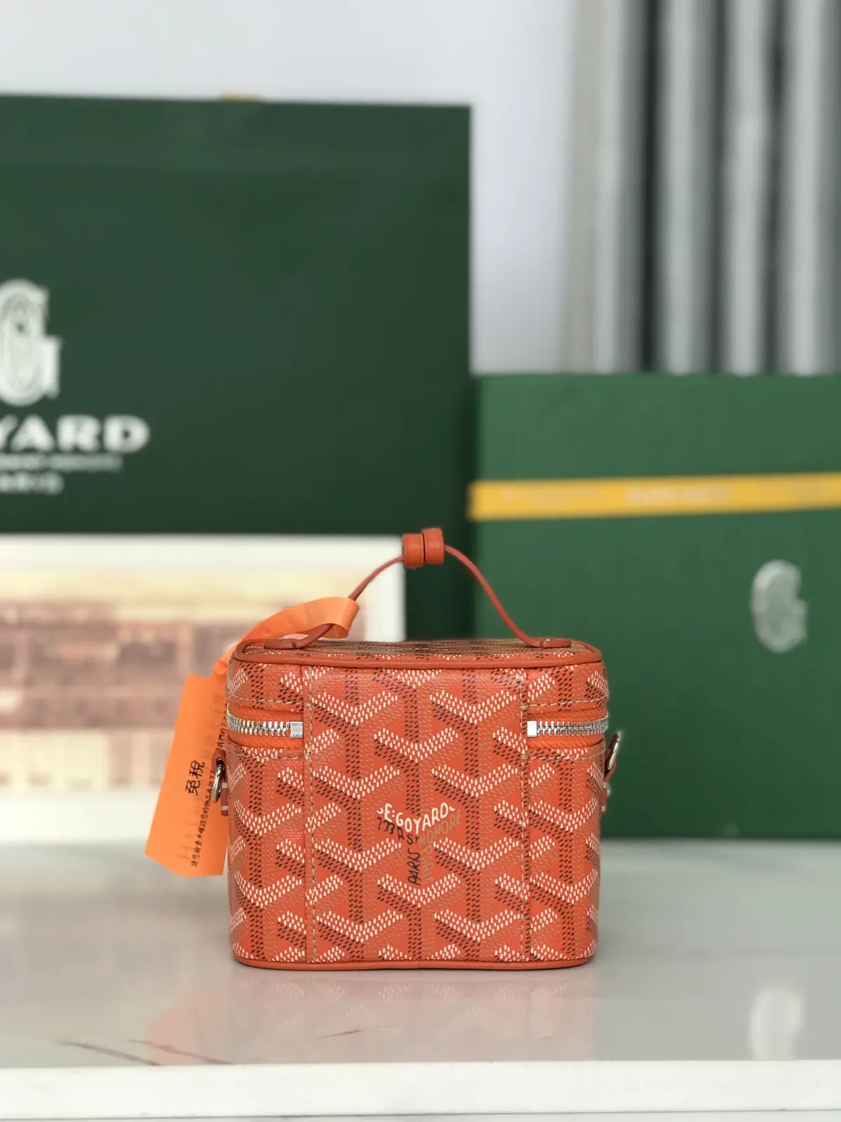 Goyard Style Leather Crossbody Bag Lookbook Reference image 4
