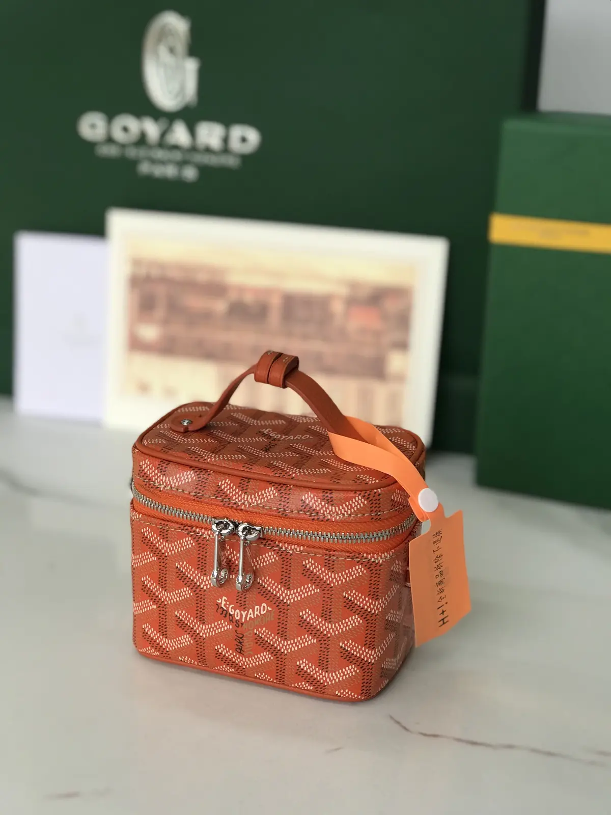 Goyard Style Leather Crossbody Bag Lookbook Reference image 5