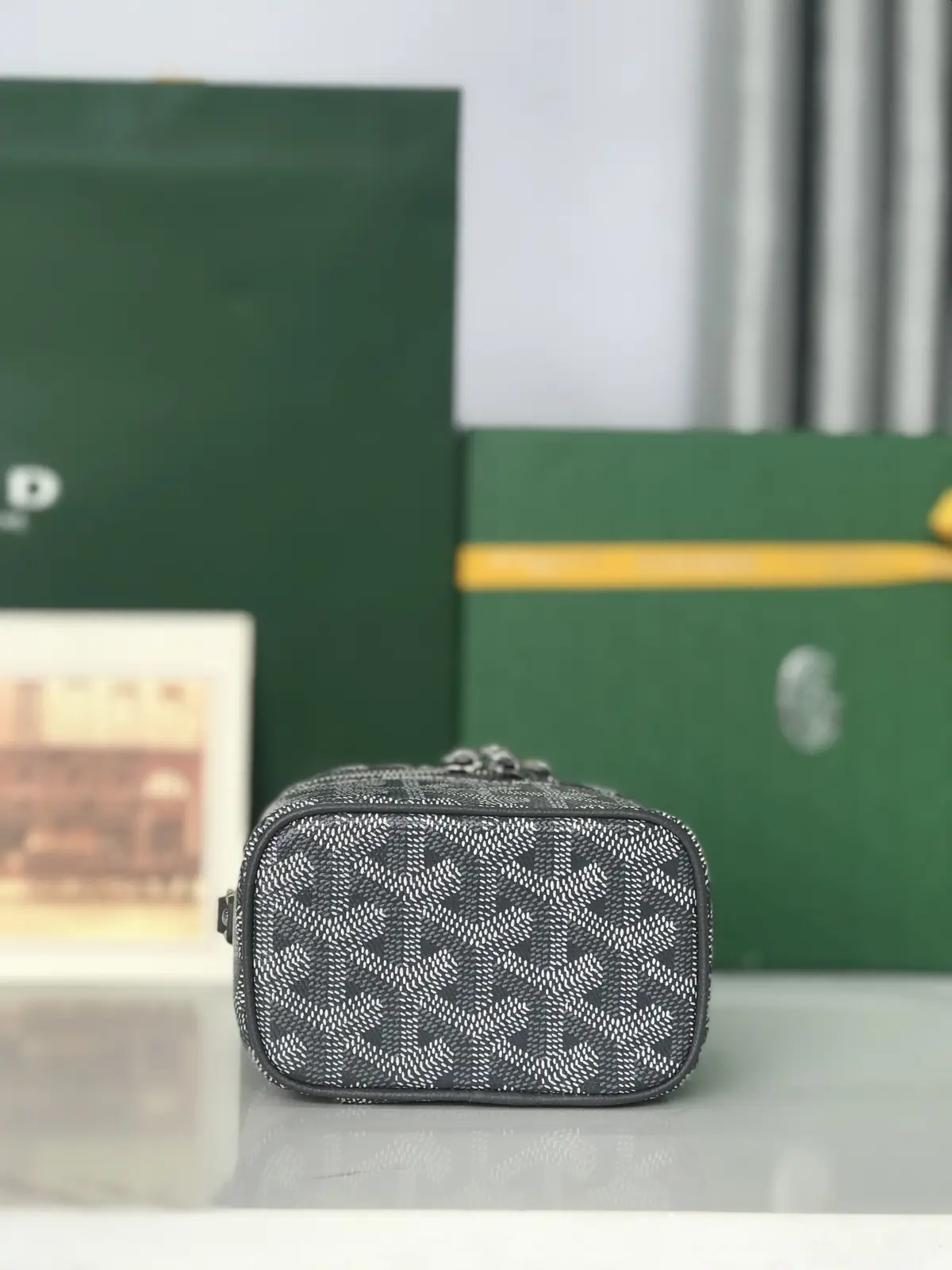 Goyard Style Leather Crossbody Bag Lookbook Reference image 2