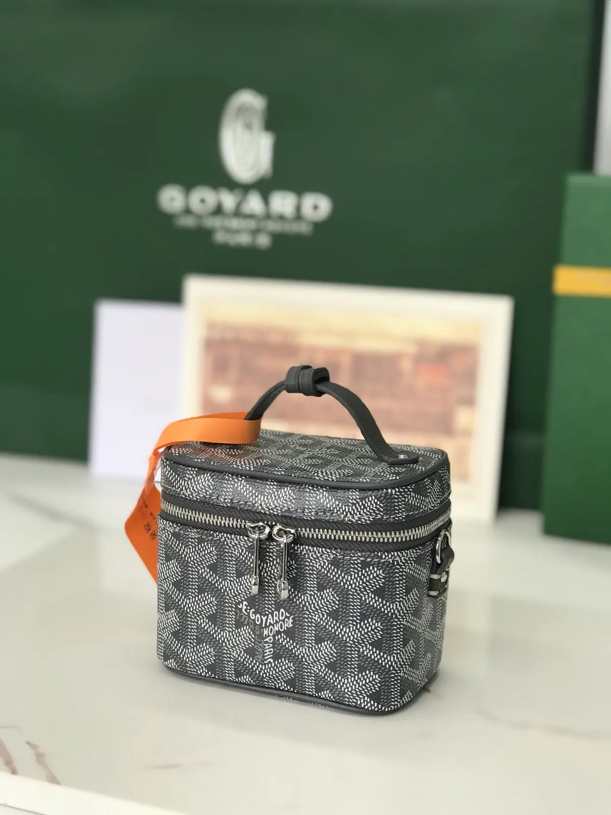 Goyard Style Leather Crossbody Bag Lookbook Reference image 5