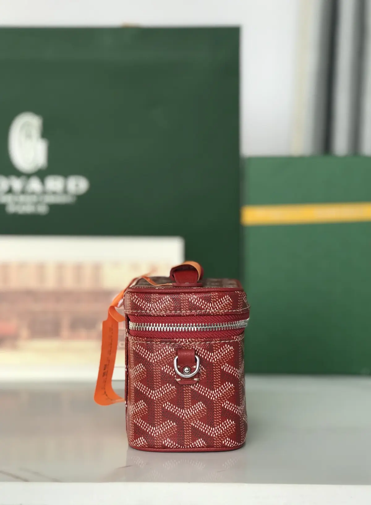 Goyard Style Leather Crossbody Bag Lookbook Reference image 2
